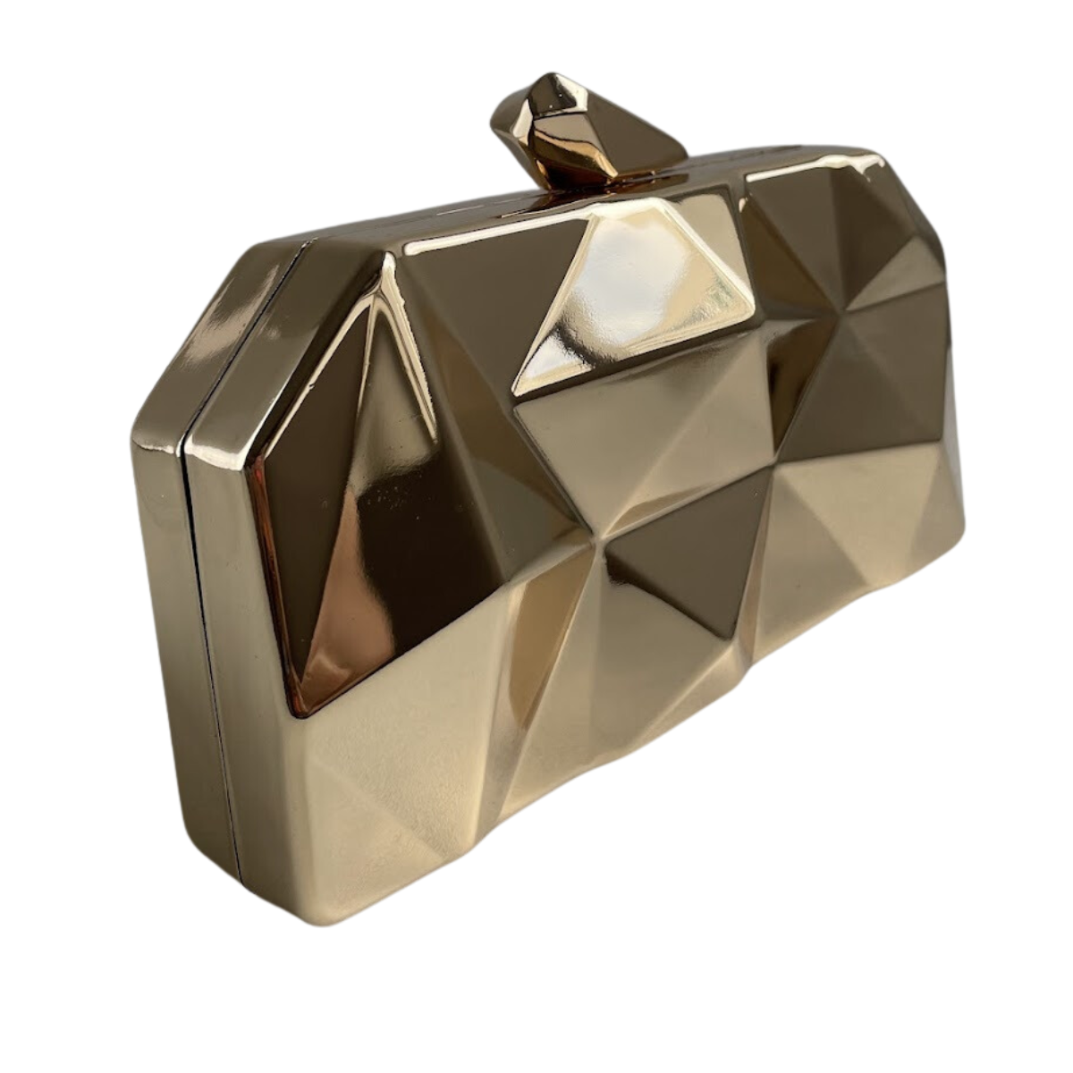Bolsa de Festa Clutch Dourada Metalizada