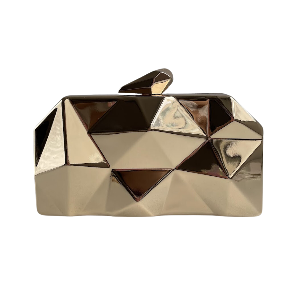 Bolsa de Festa Clutch Dourada Metalizada
