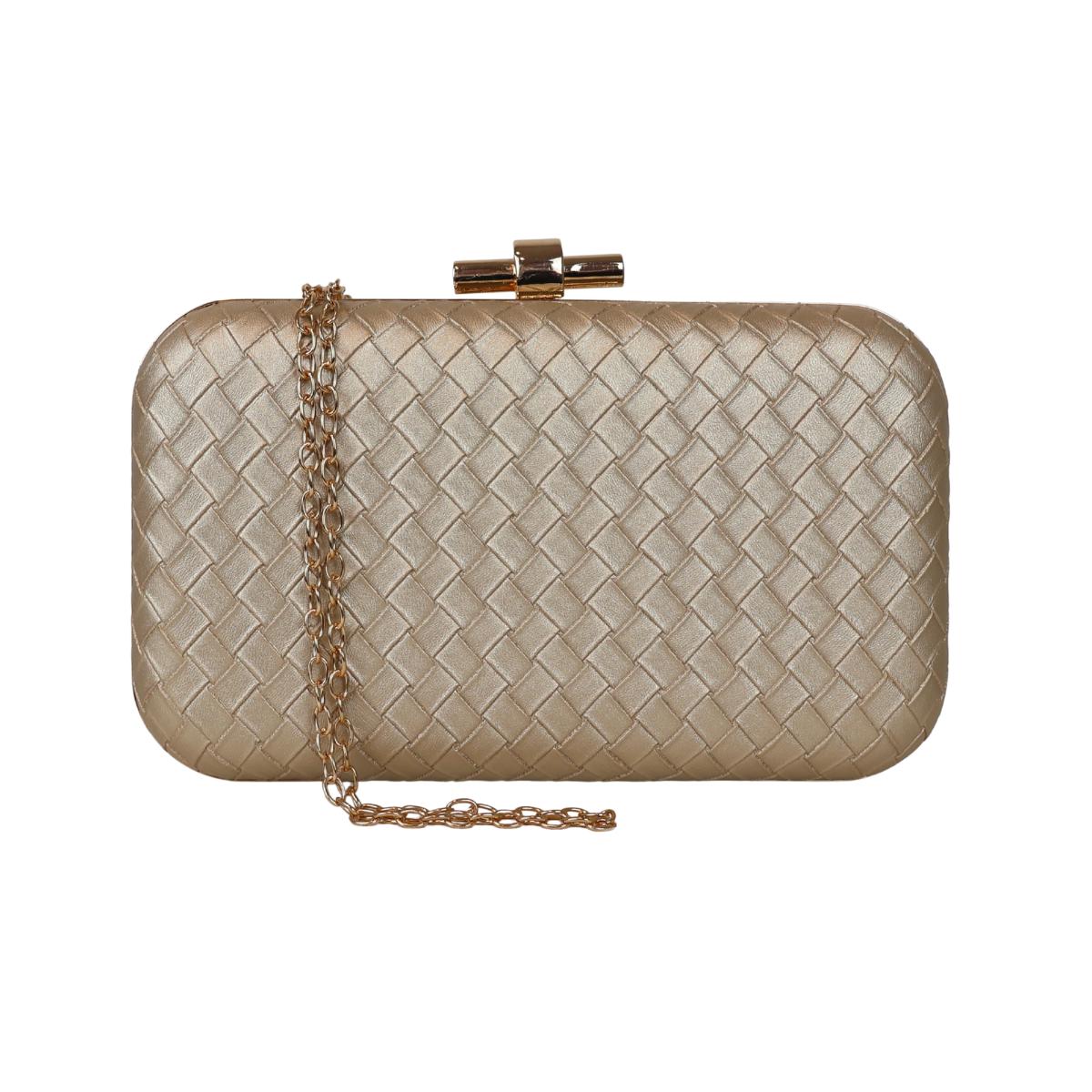 Bolsa Clutch Festa Tramas Dourada