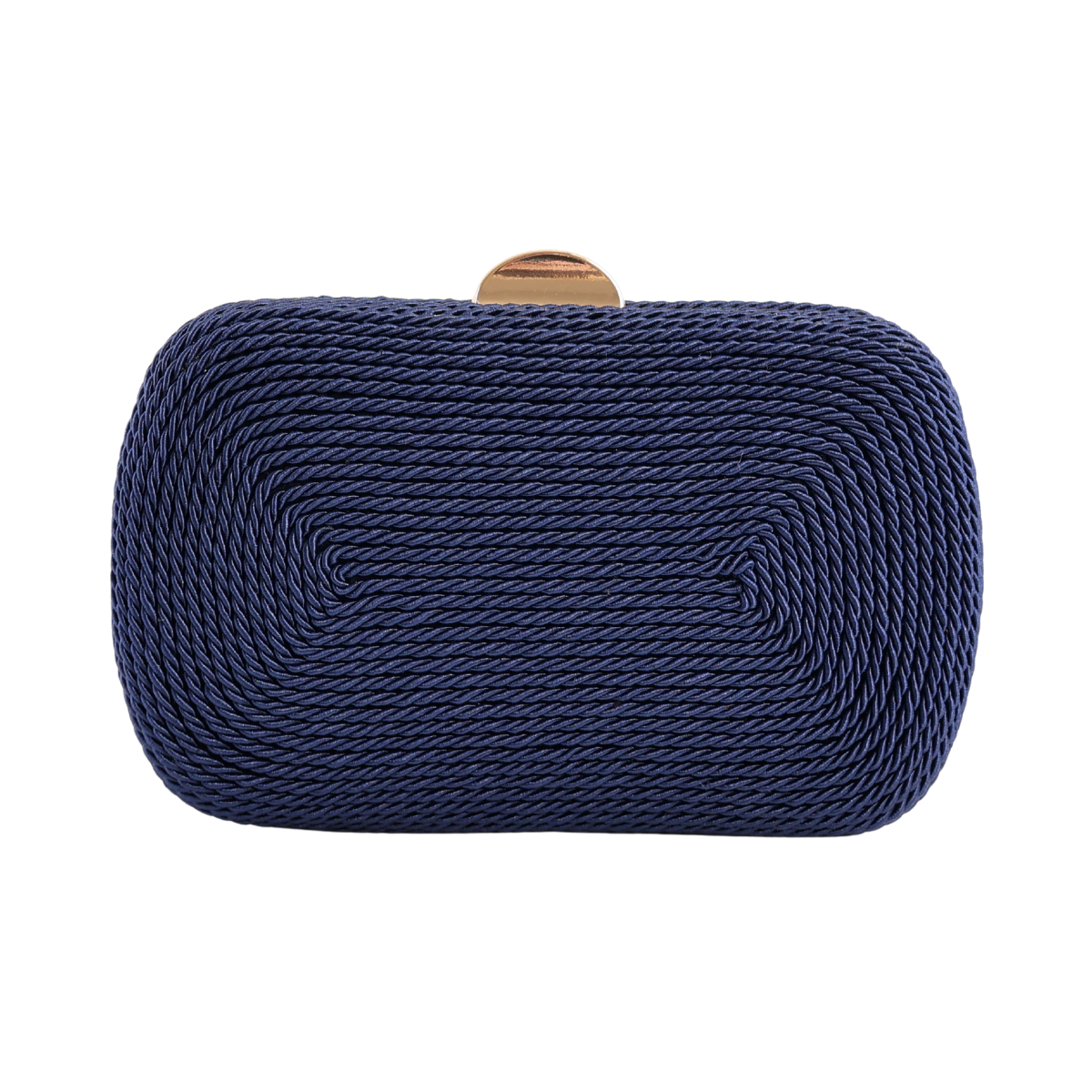 Bolsa de Festa Clutch Corda Trançada Azul Marinho
