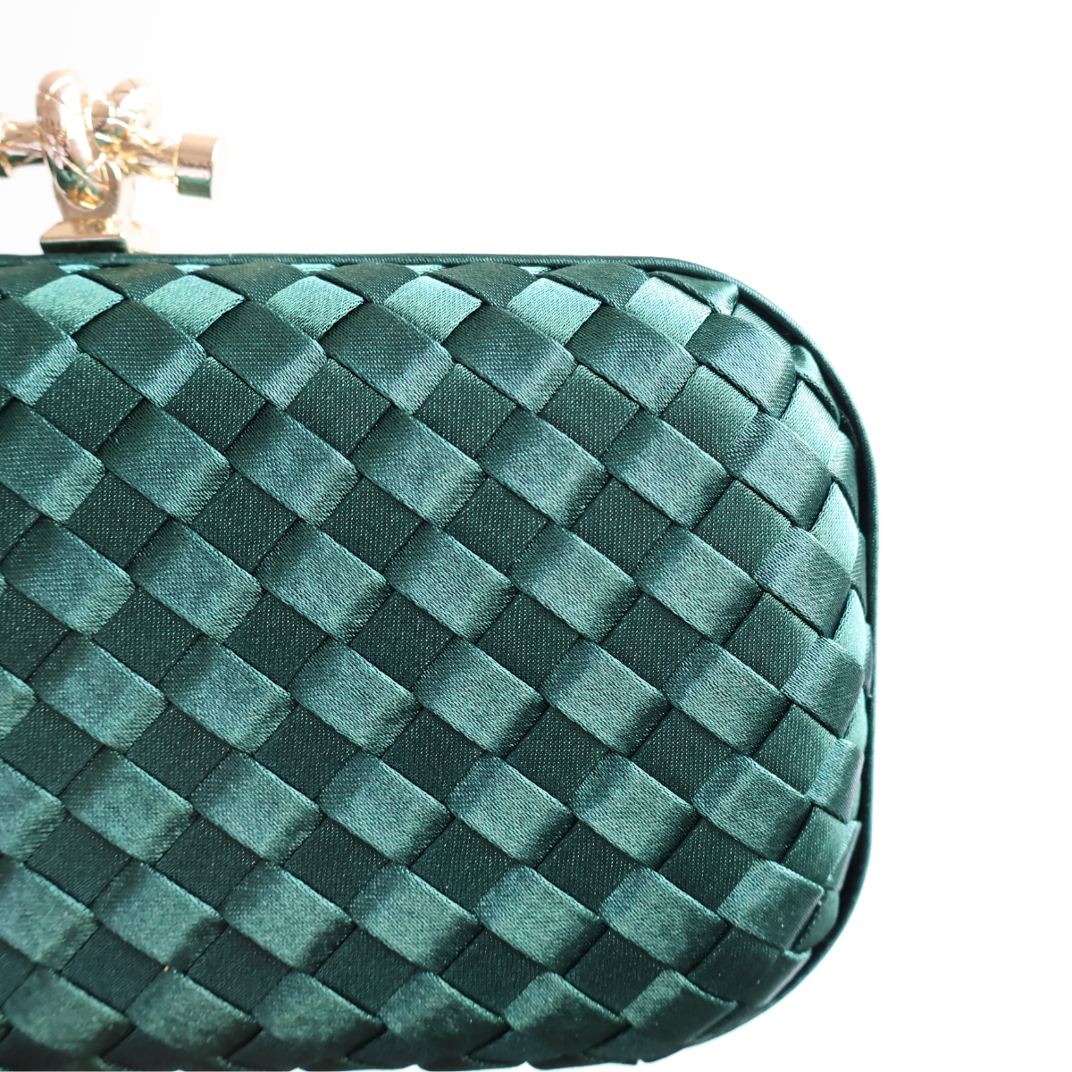 Clutch Tressê Cetim Inspired Pequena Verde