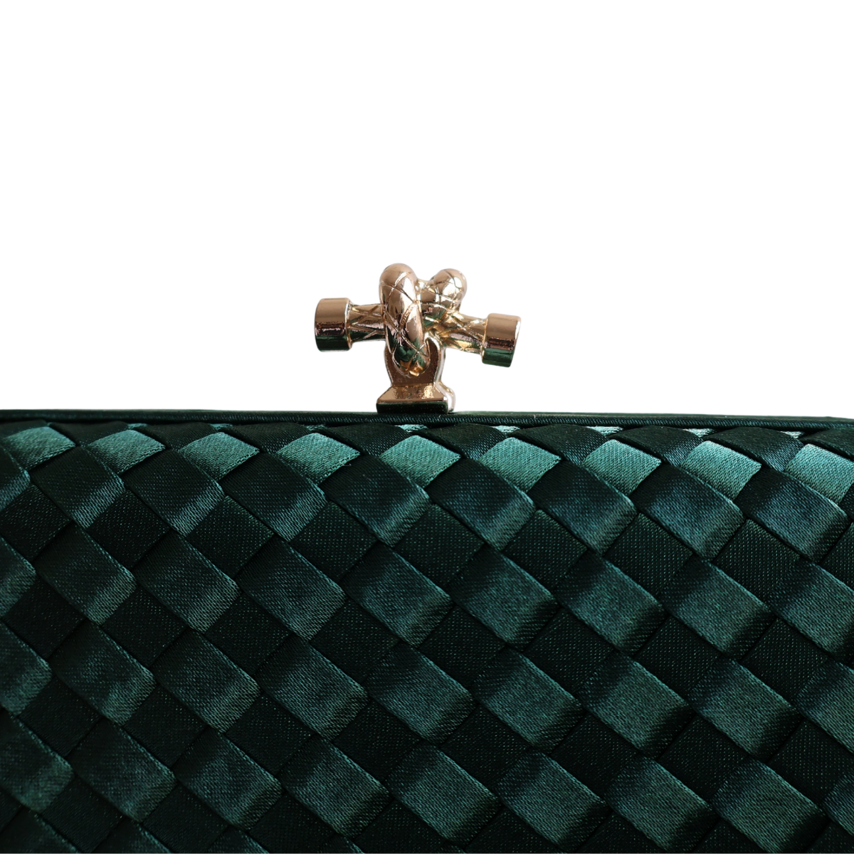 Clutch Tressê Cetim Inspired Pequena Verde
