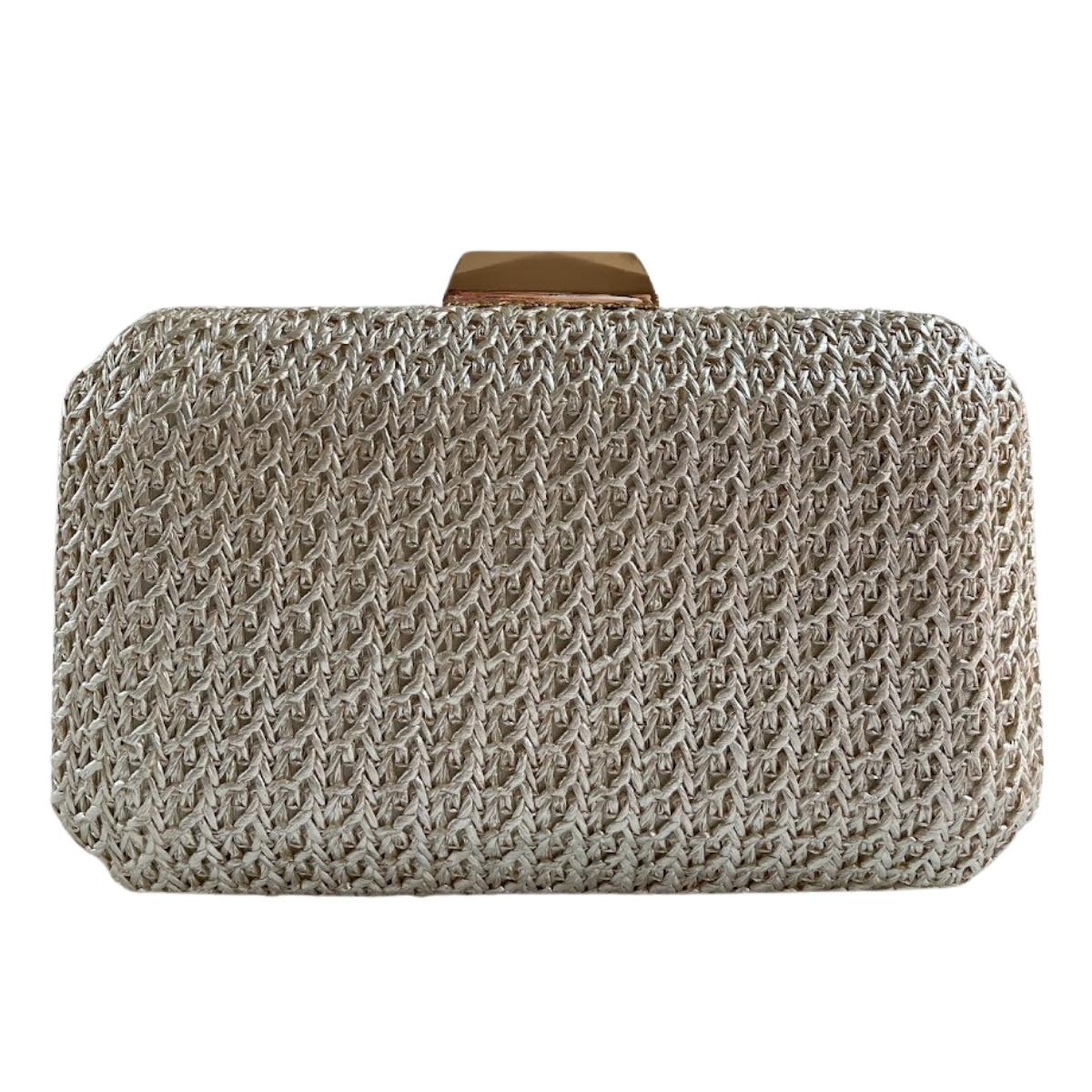 Bolsa Festa Clutch Palha Dourada