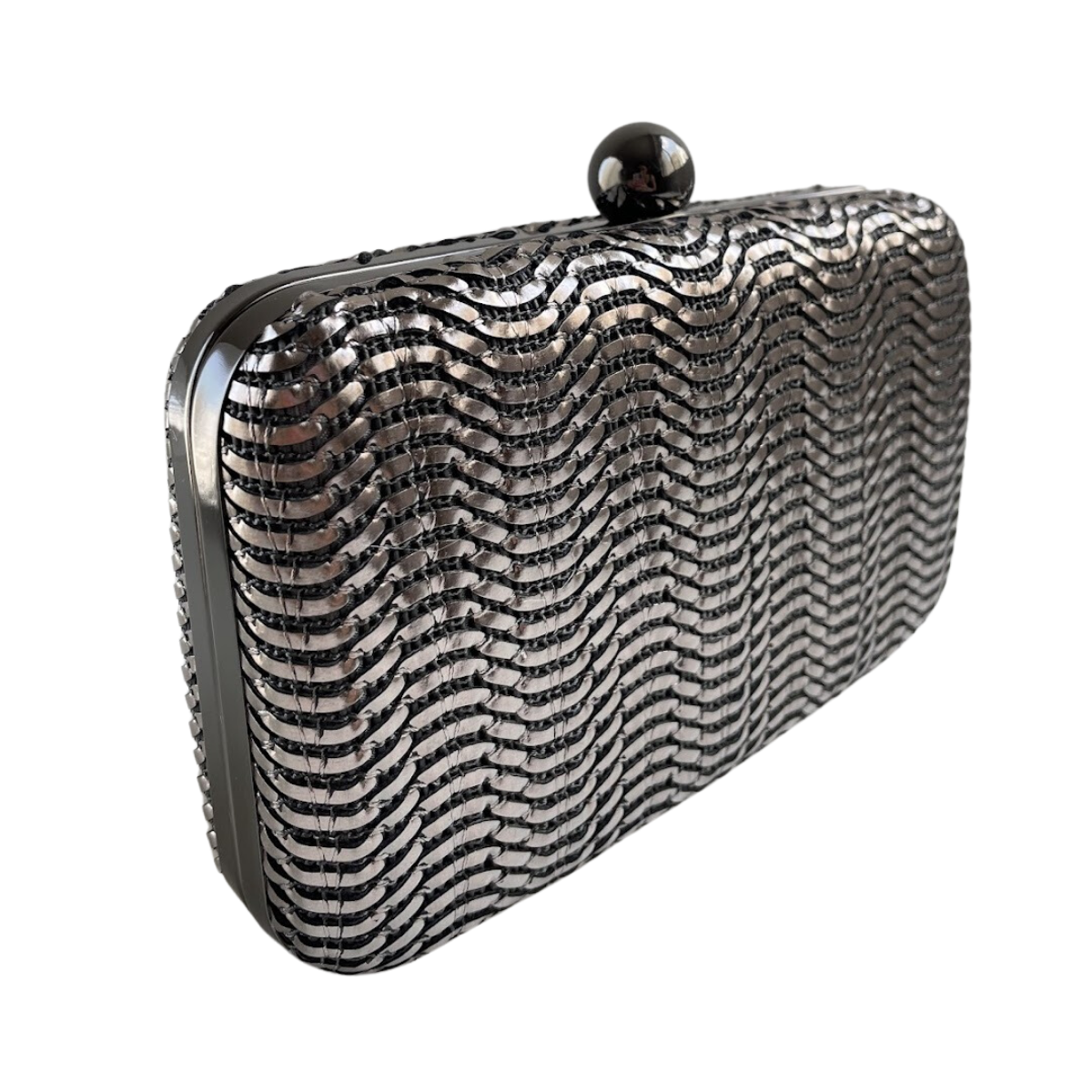 Bolsa de Festa Clutch Prata Velho - ReUse