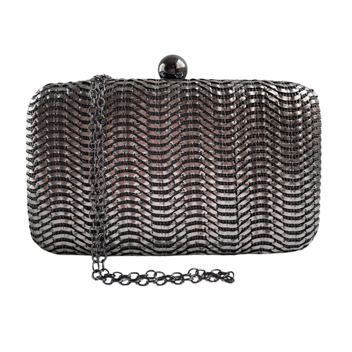 Bolsa de Festa Clutch Prata Velho - ReUse