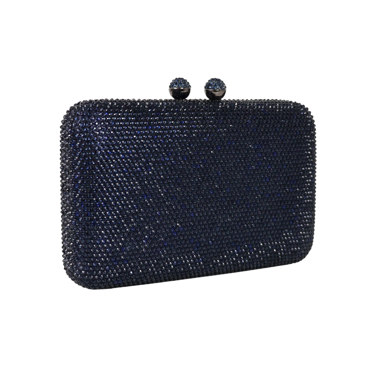Bolsa Festa Clutch Pedraria Strass Azul Marinho