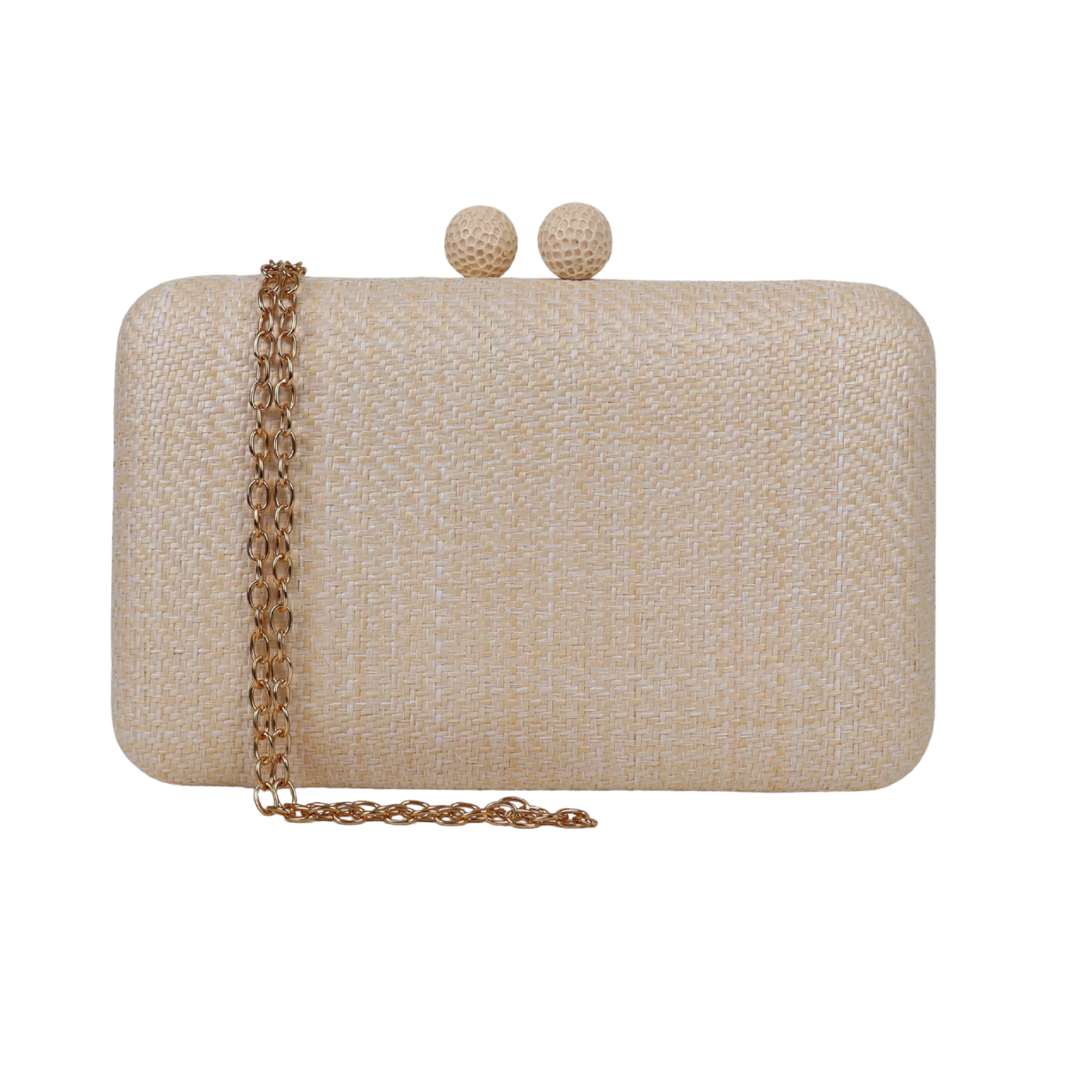 Bolsa Clutch Festa Palha Bege Claro