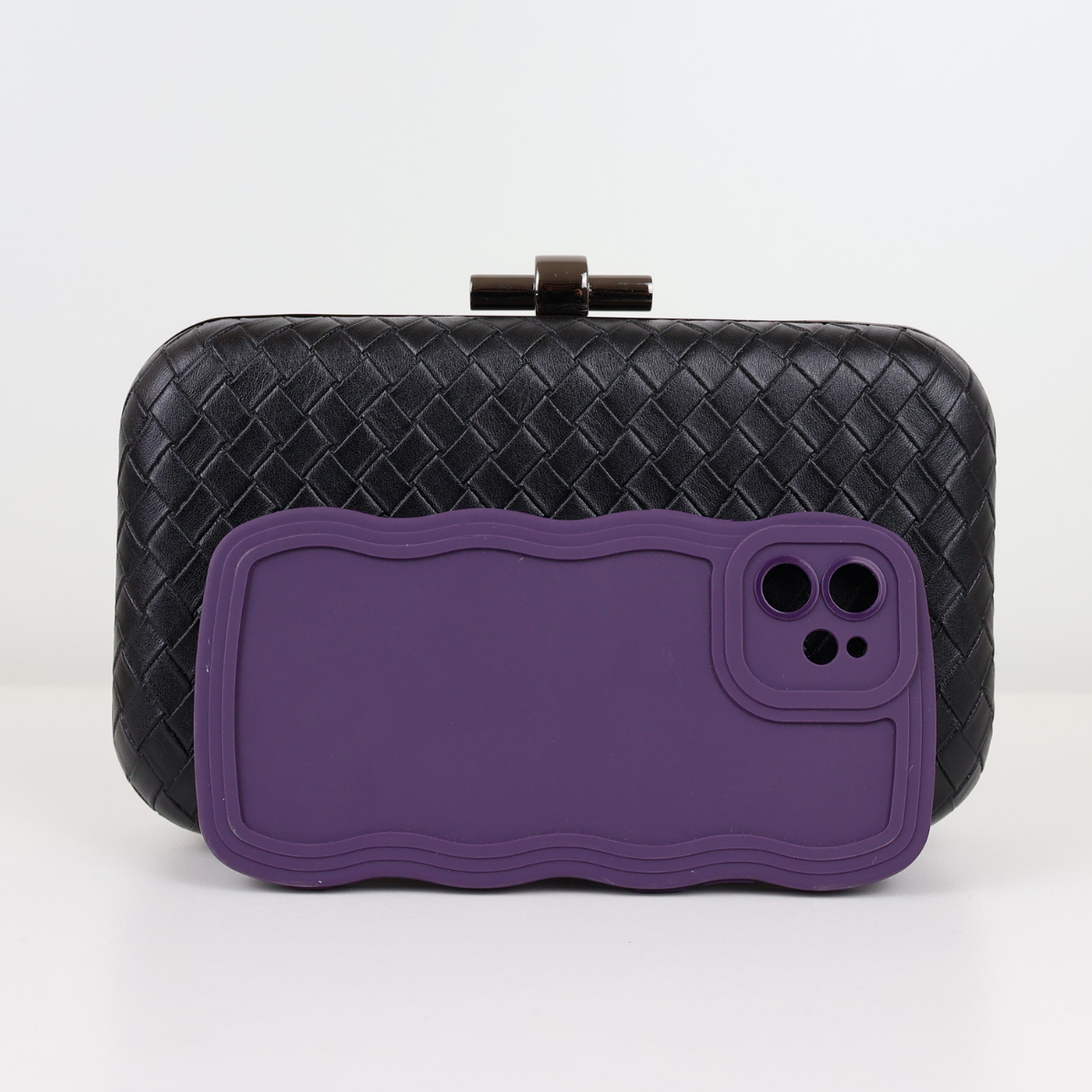 Bolsa Clutch Festa Tramas Preta