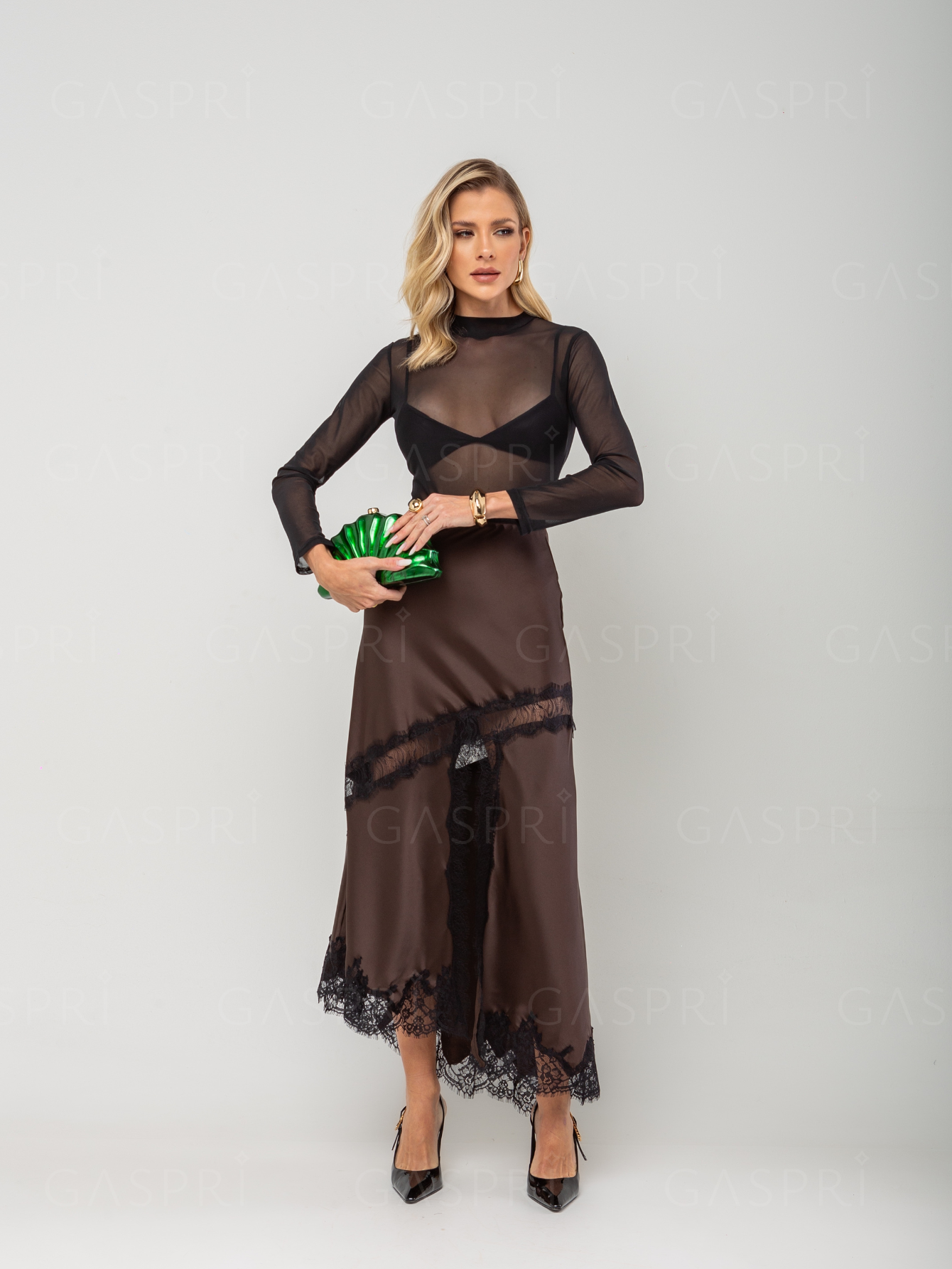 Bolsa Clutch Festa Acrílico Verde