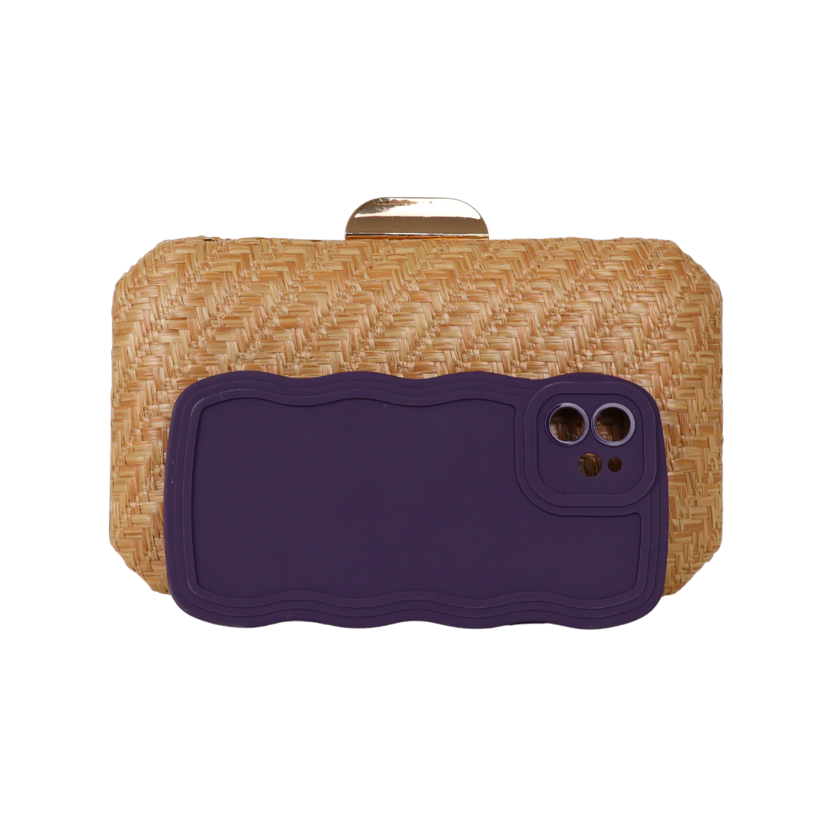 Bolsa Clutch Festa Palha Caramelo