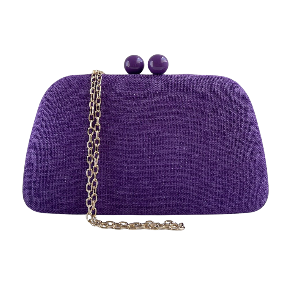 Bolsa de Festa Clutch Linho Roxa