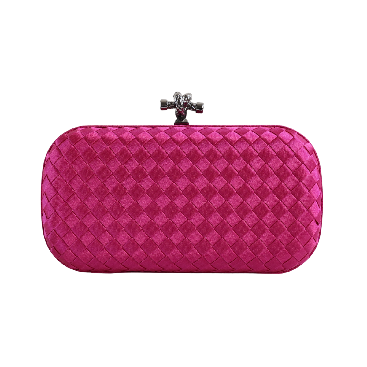 Clutch Tressê Cetim Inspired Pequena Fúcsia
