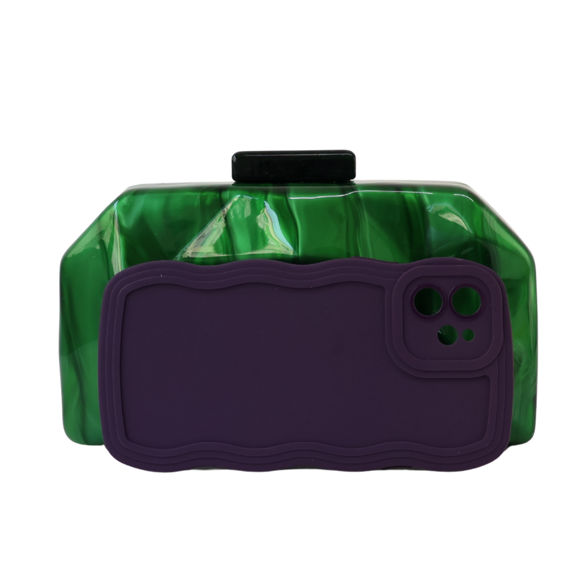Bolsa Clutch Festa Acrílico Verde