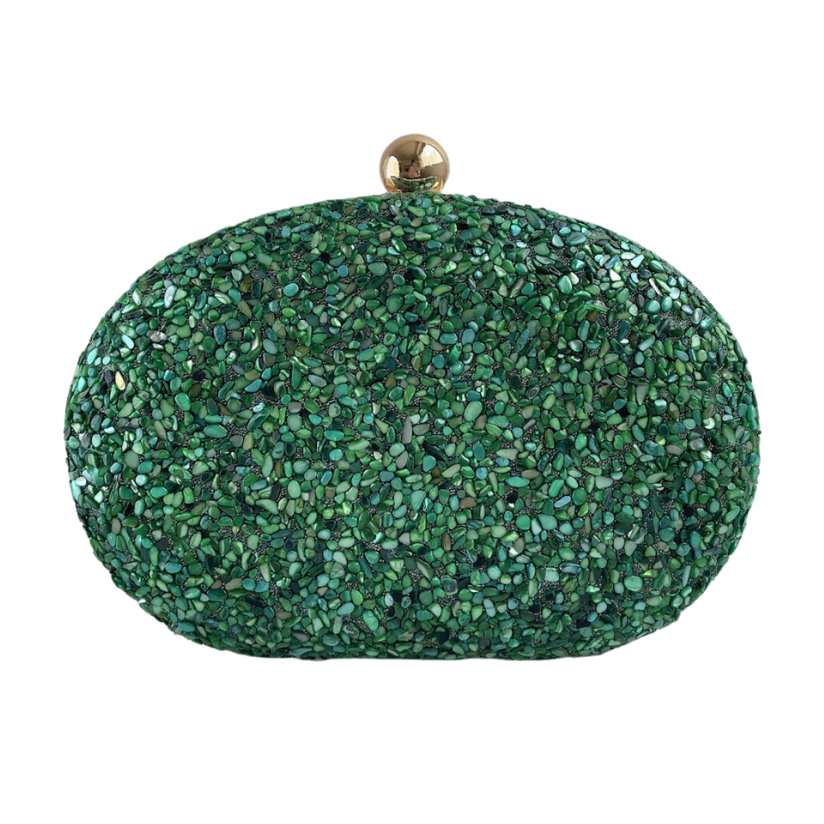 Bolsa Festa Clutch Pedraria Verde Oval