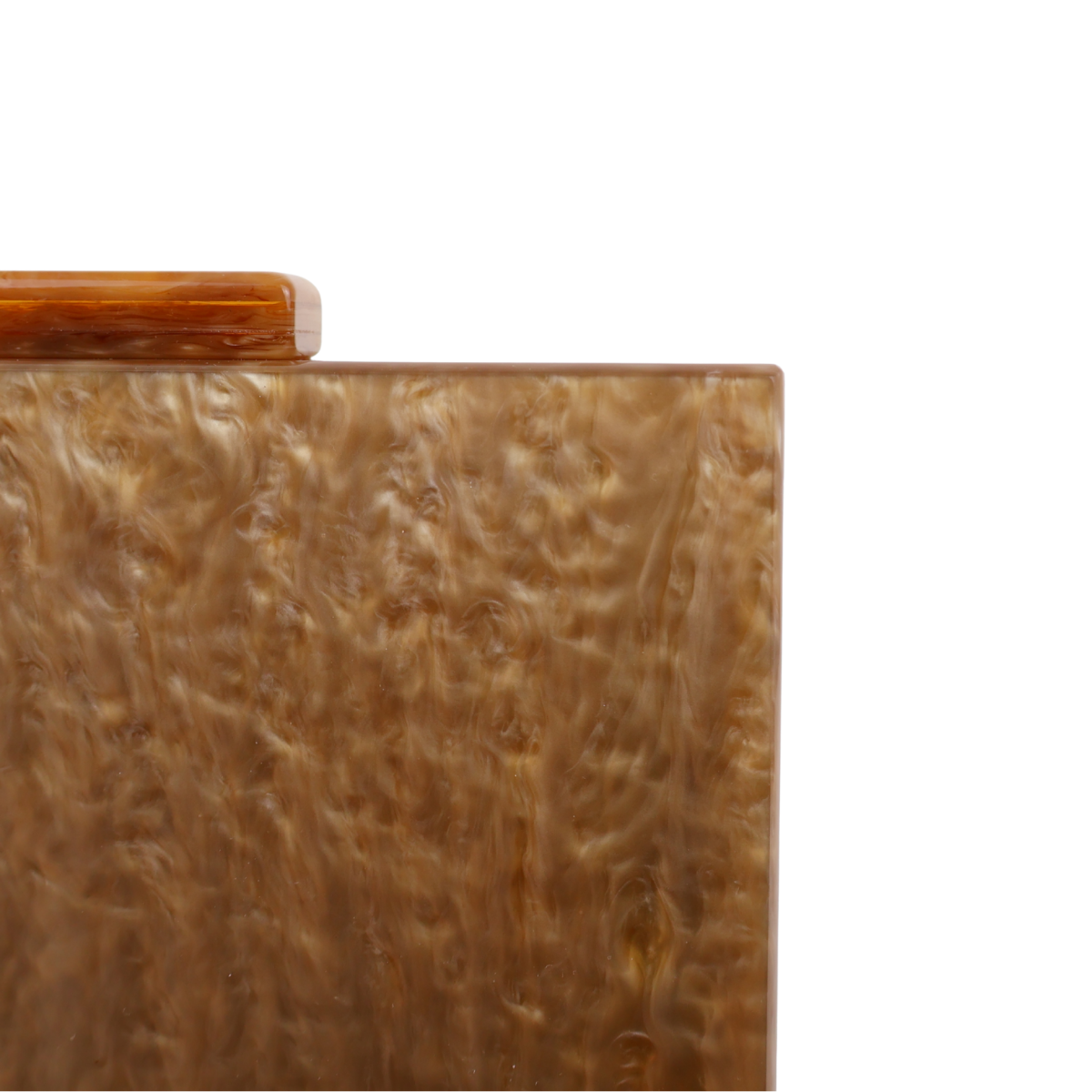 Bolsa de Festa Clutch Acrílico Marrom Caramelo