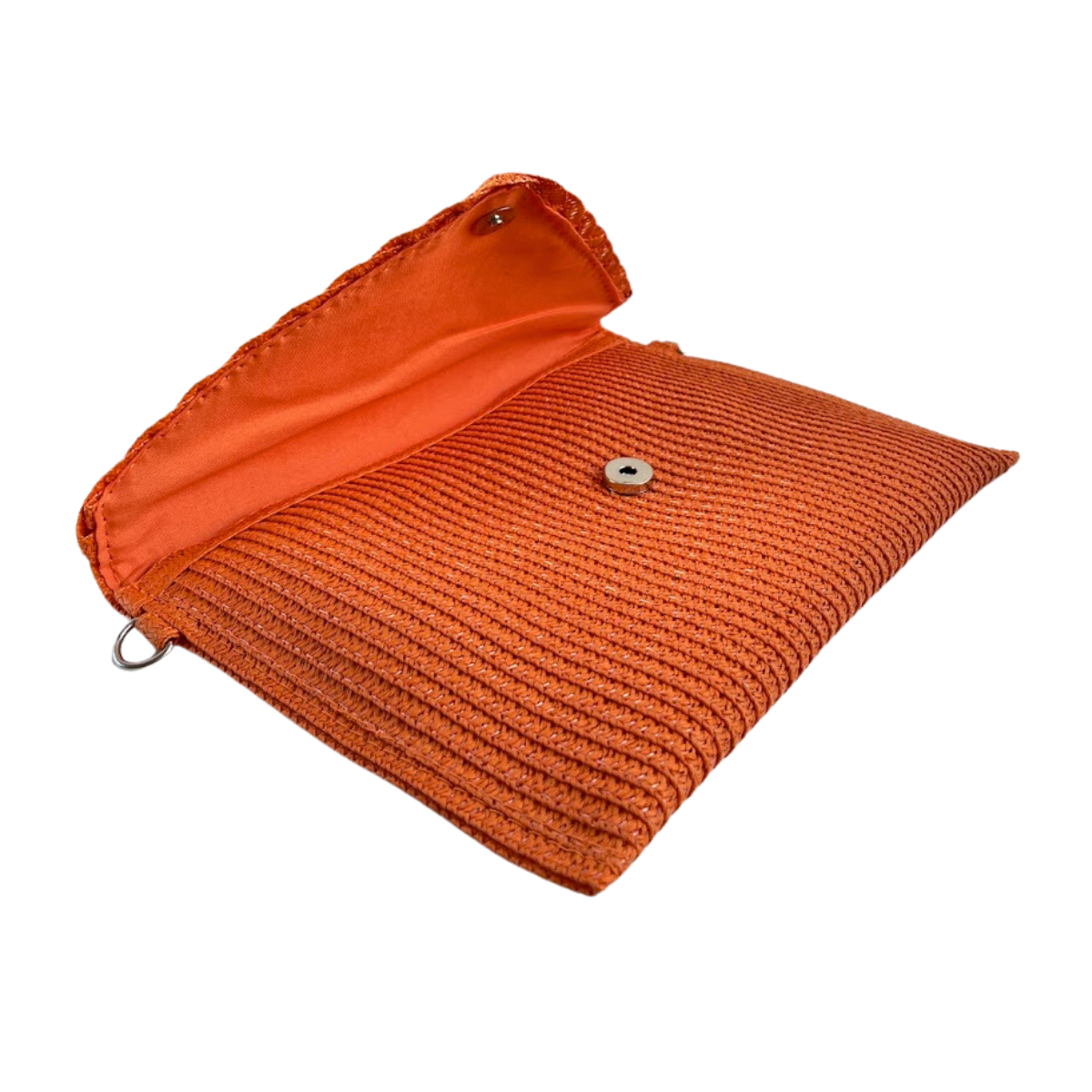 Bolsa Carteira Envelope Palha Laranja