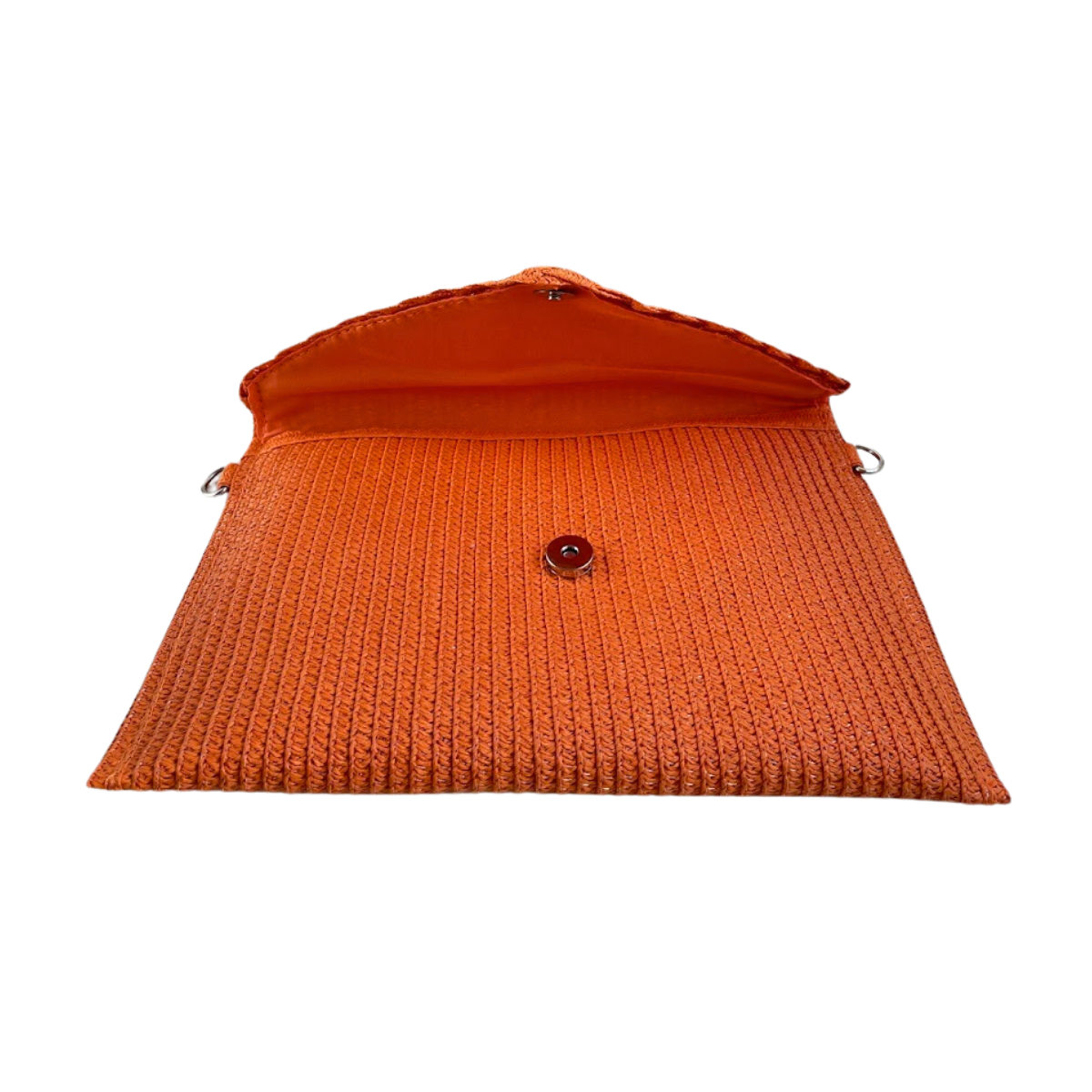 Bolsa Carteira Envelope Palha Laranja