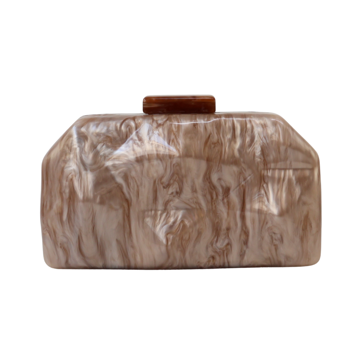 Bolsa Clutch Festa Acrílico Marrom