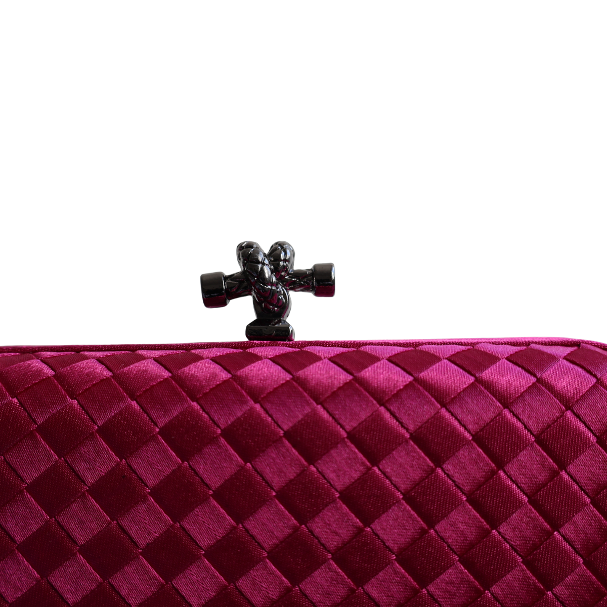 Clutch Tressê Cetim Inspired Pequena Fúcsia