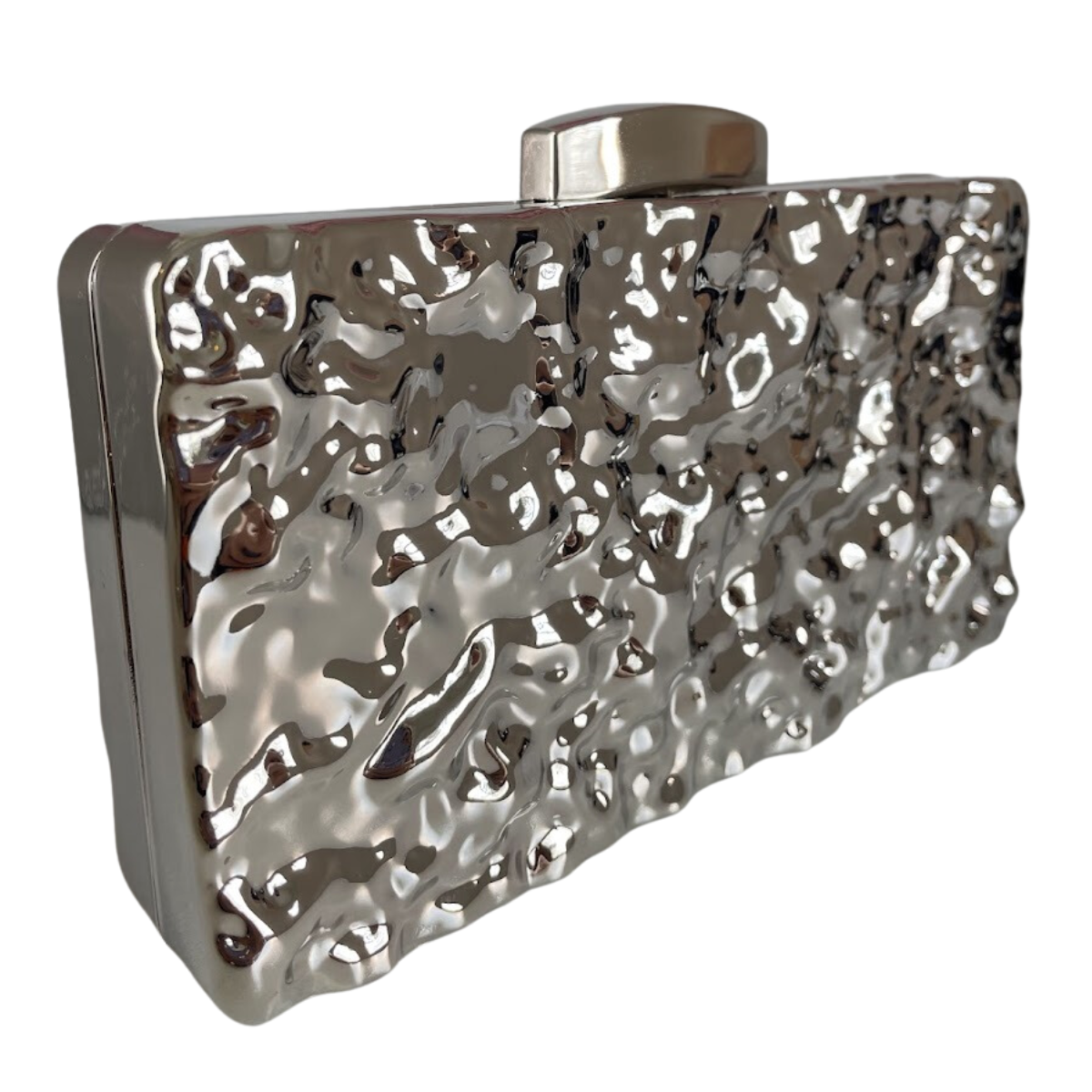 Bolsa de Festa Clutch Prata Metálica