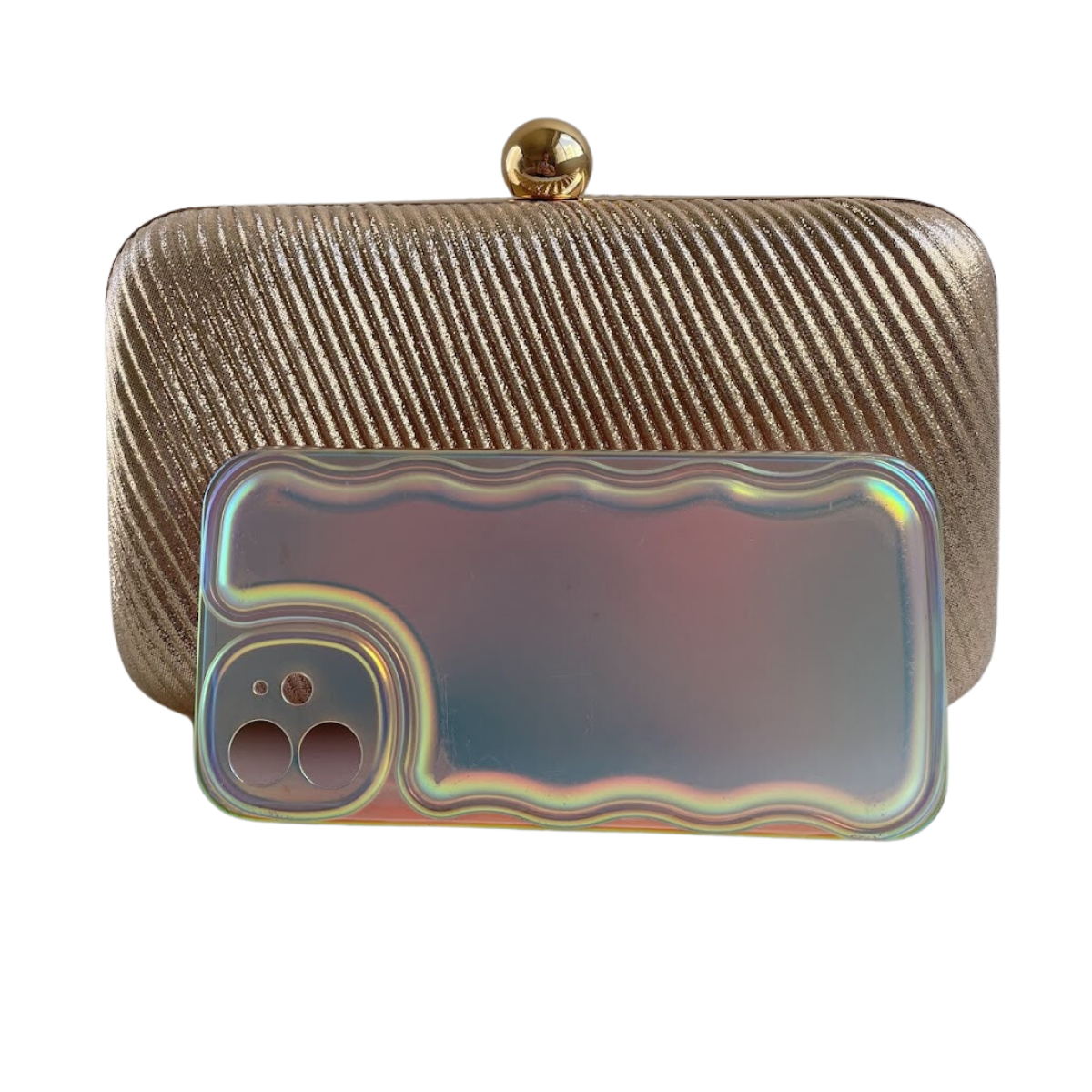 Bolsa de Festa Clutch Dourada