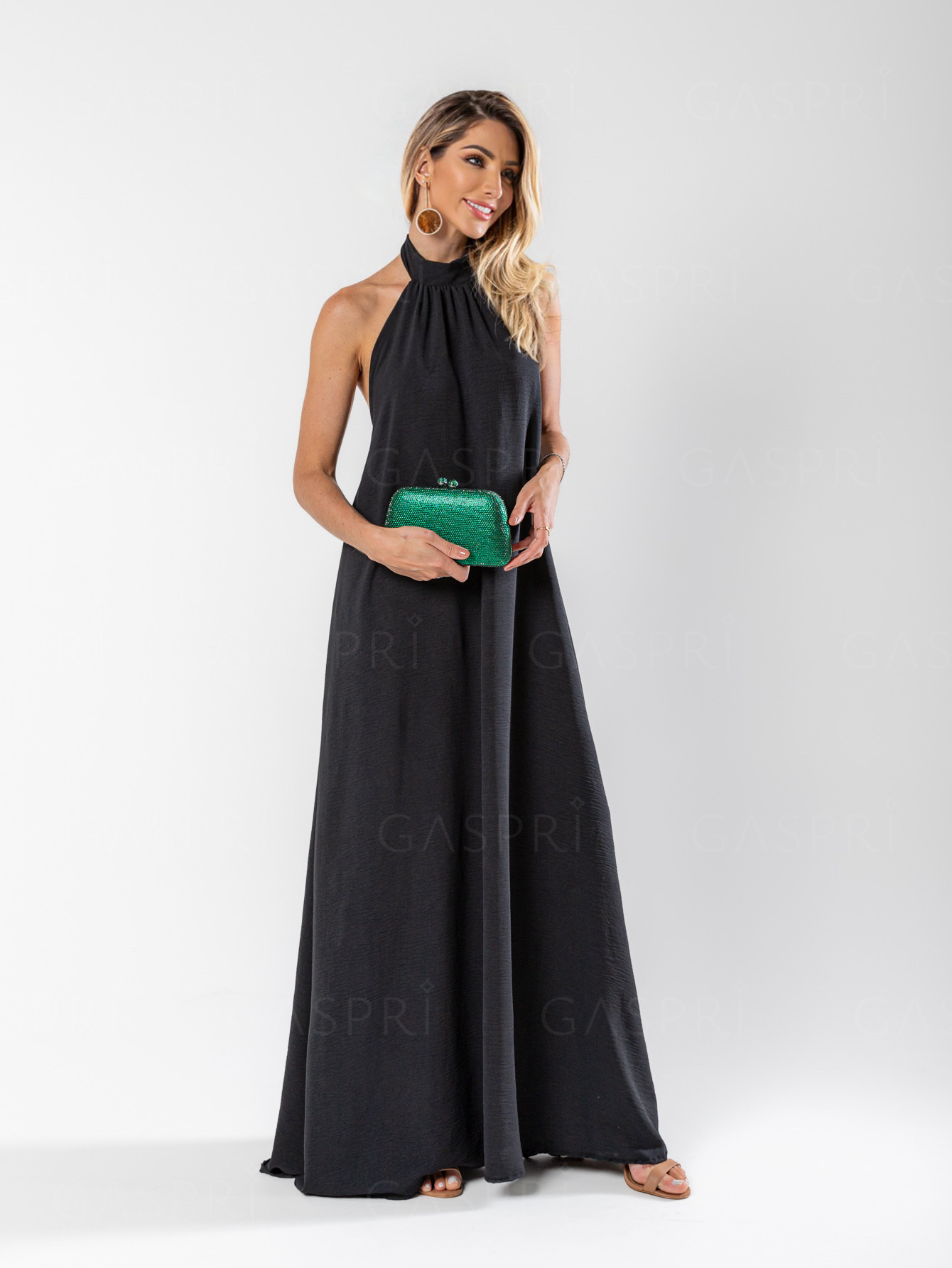 Bolsa de Festa Clutch Cristais Pedraria Verde