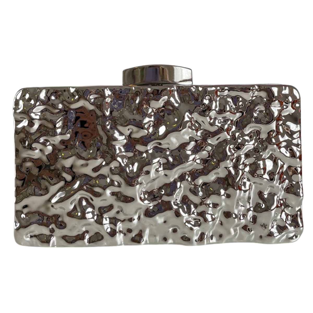 Bolsa de Festa Clutch Prata Metálica
