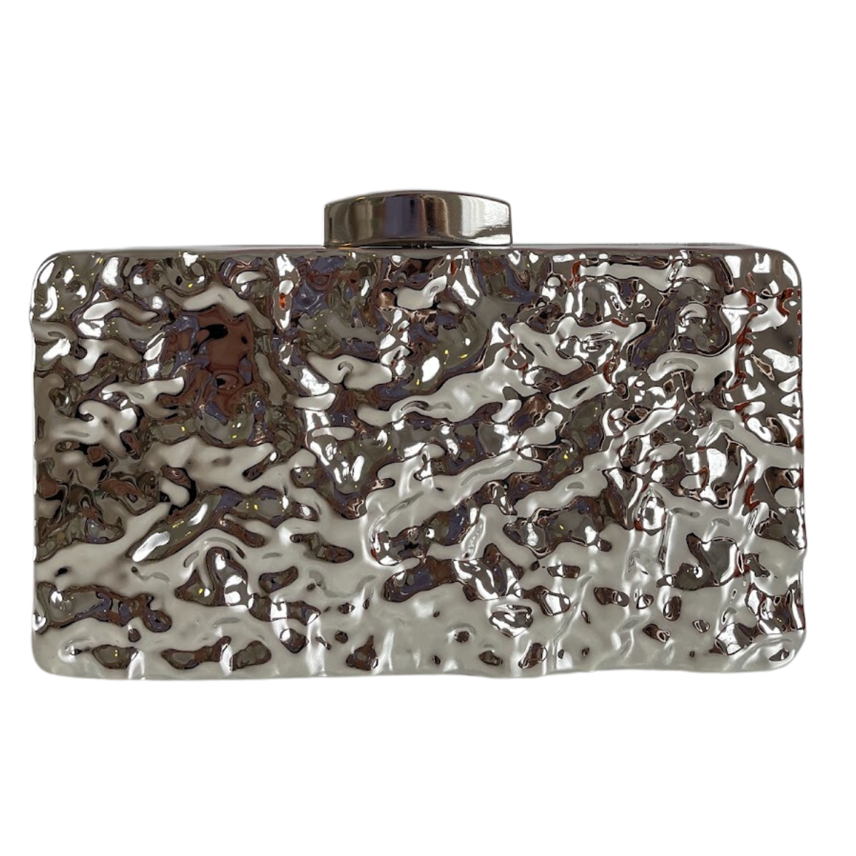 Bolsa de Festa Clutch Prata Metálica