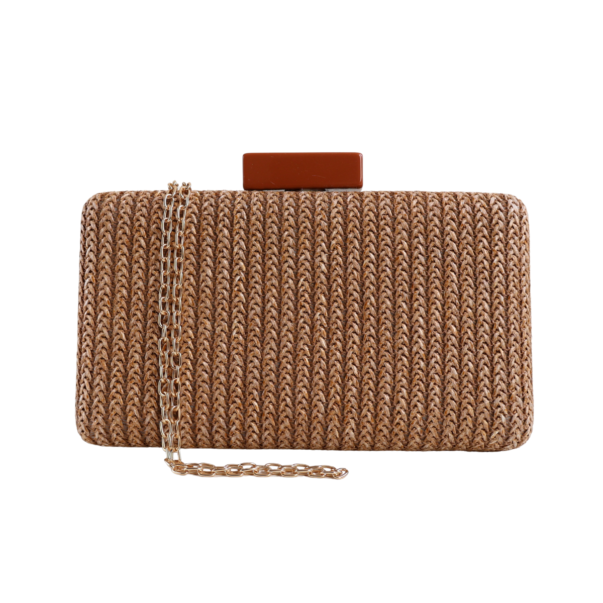 Bolsa Clutch Festa Palha Marrom