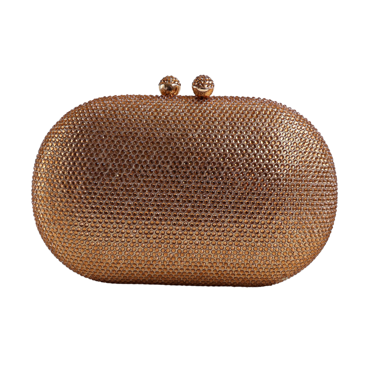 Bolsa Festa Clutch Pedraria Strass Oval Dourada