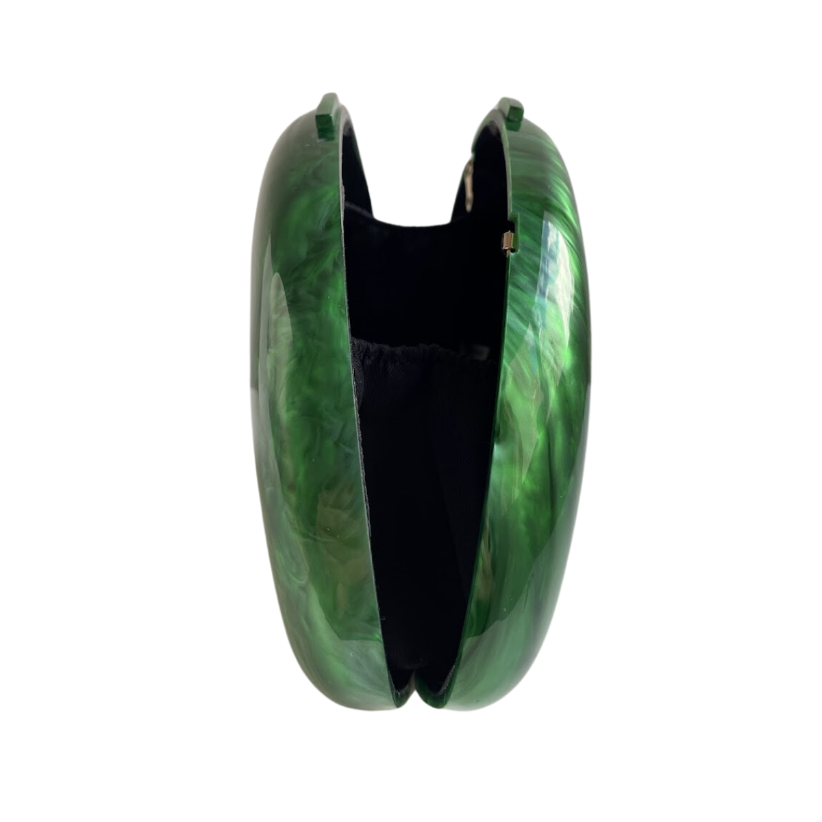 Bolsa Clutch Festa Acrílico Oval Verde