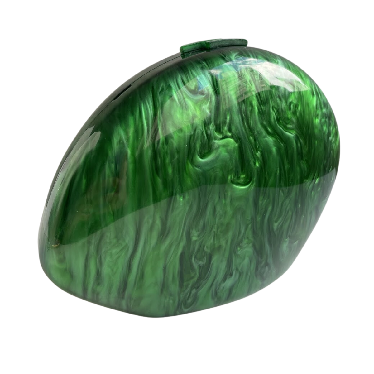 Bolsa Clutch Festa Acrílico Oval Verde