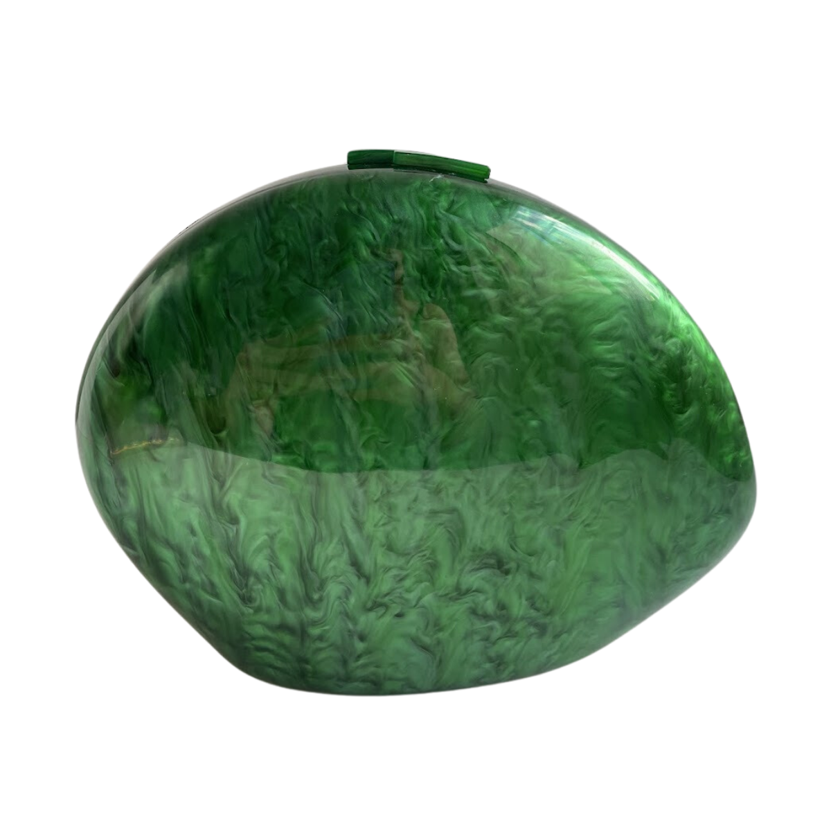 Bolsa Clutch Festa Acrílico Oval Verde