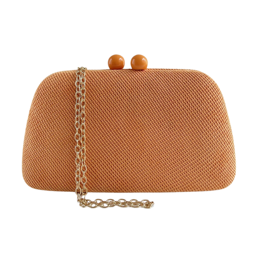Bolsa Clutch Festa Tecido Laranja