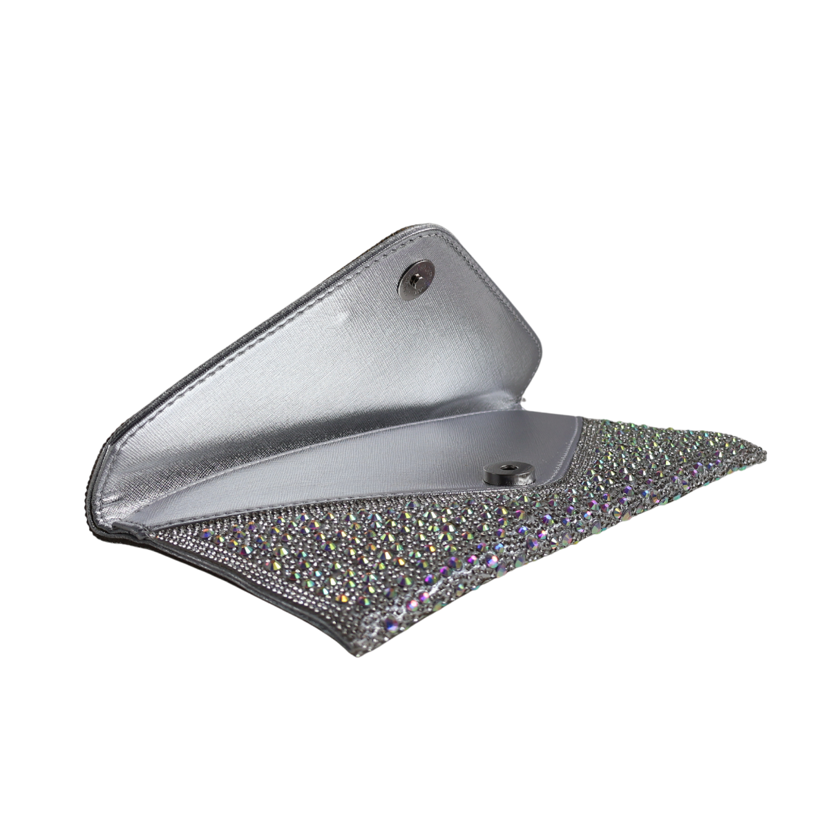 Bolsa Carteira de Festa Clutch Strass Prata Furtacor