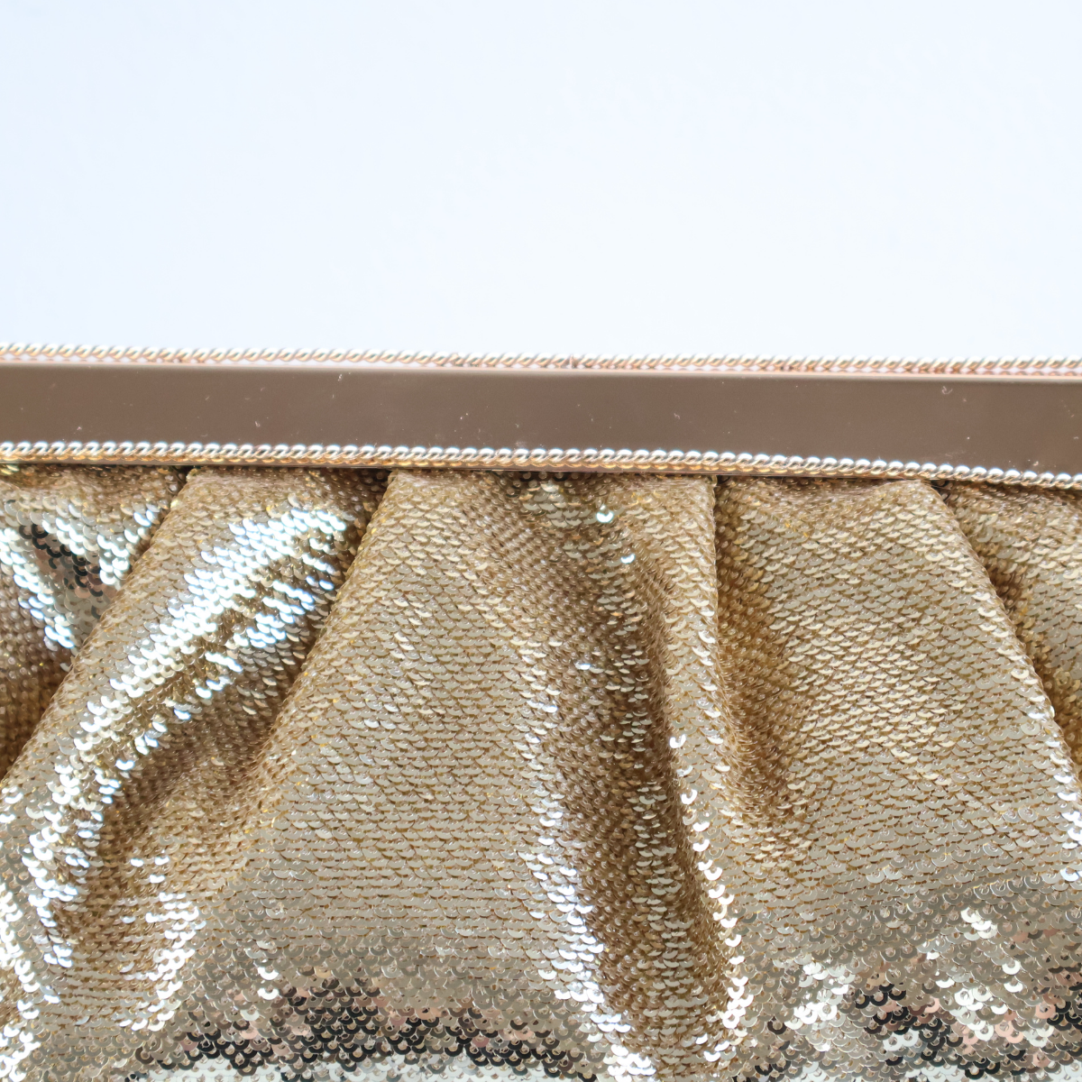 Bolsa Pouch Festa Clutch Lantejoula Dourada