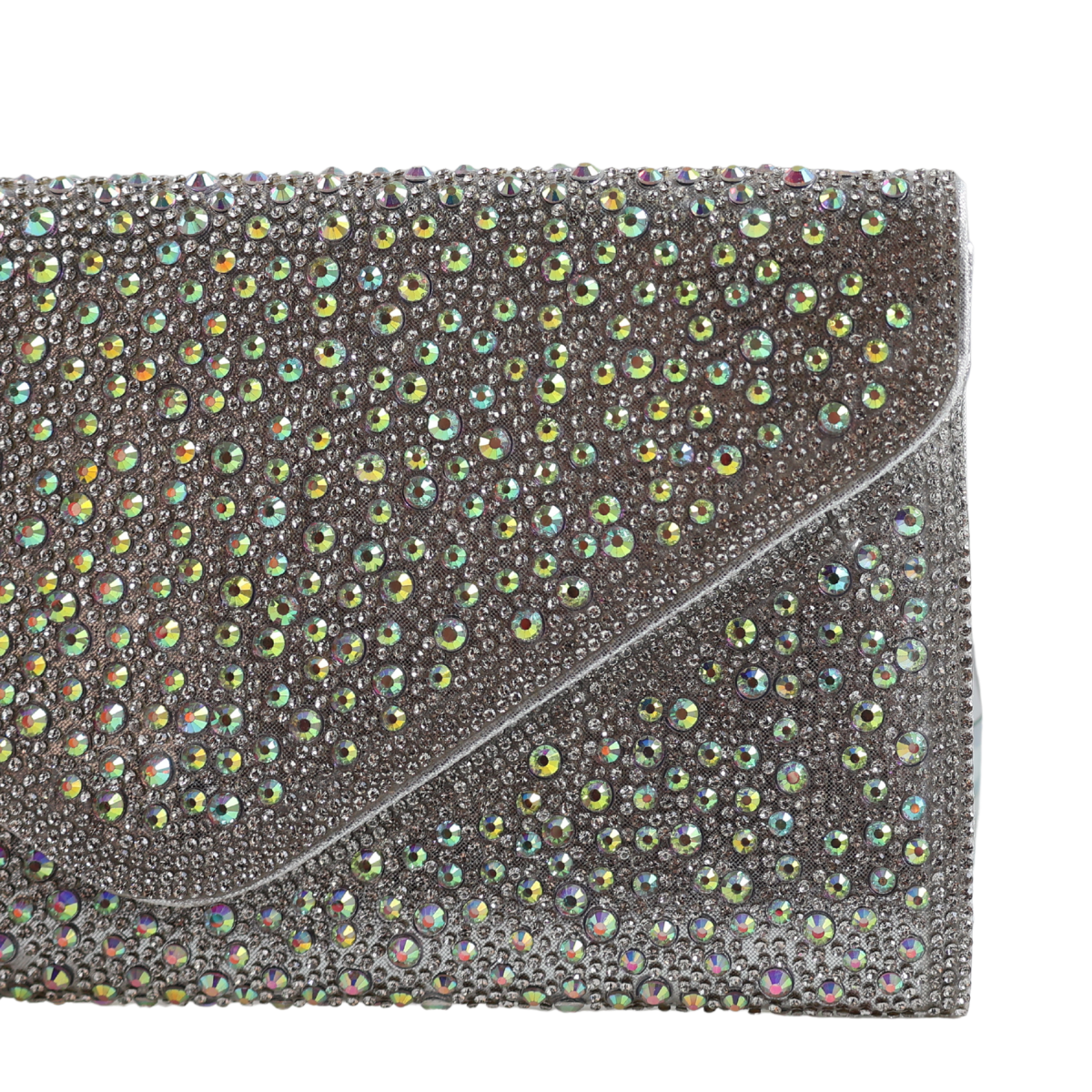 Bolsa Carteira de Festa Clutch Strass Prata Furtacor