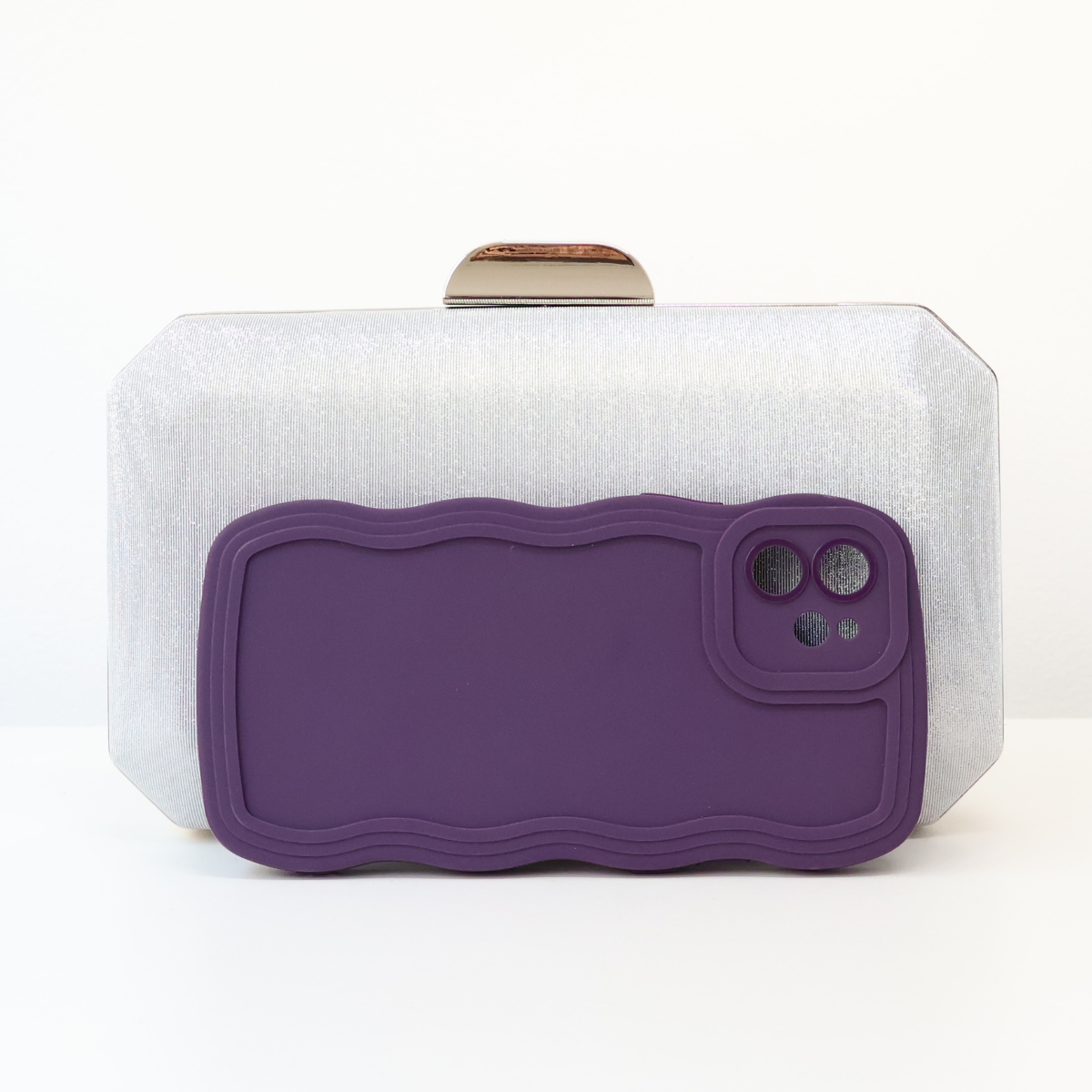 Bolsa Clutch Festa Prateada