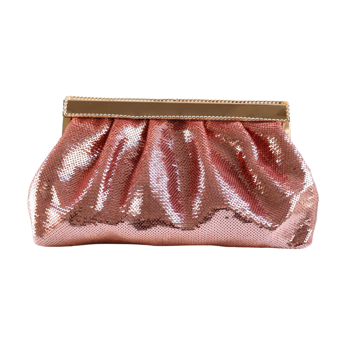 Bolsa Pouch Festa Clutch Lantejoula Rosa