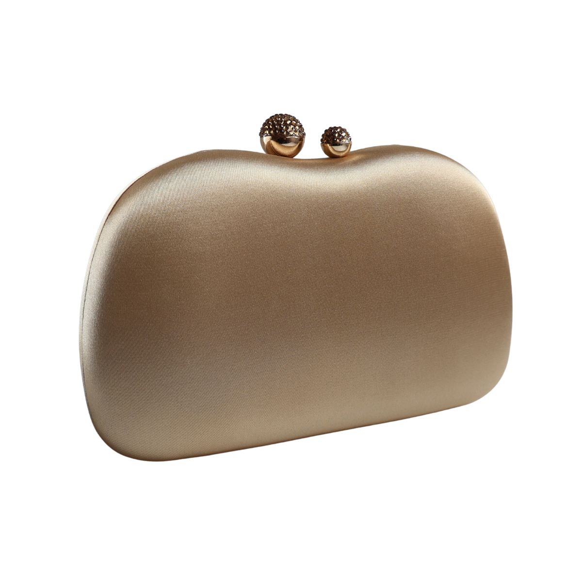 Bolsa Festa Clutch Tecido Acetinado Dourada