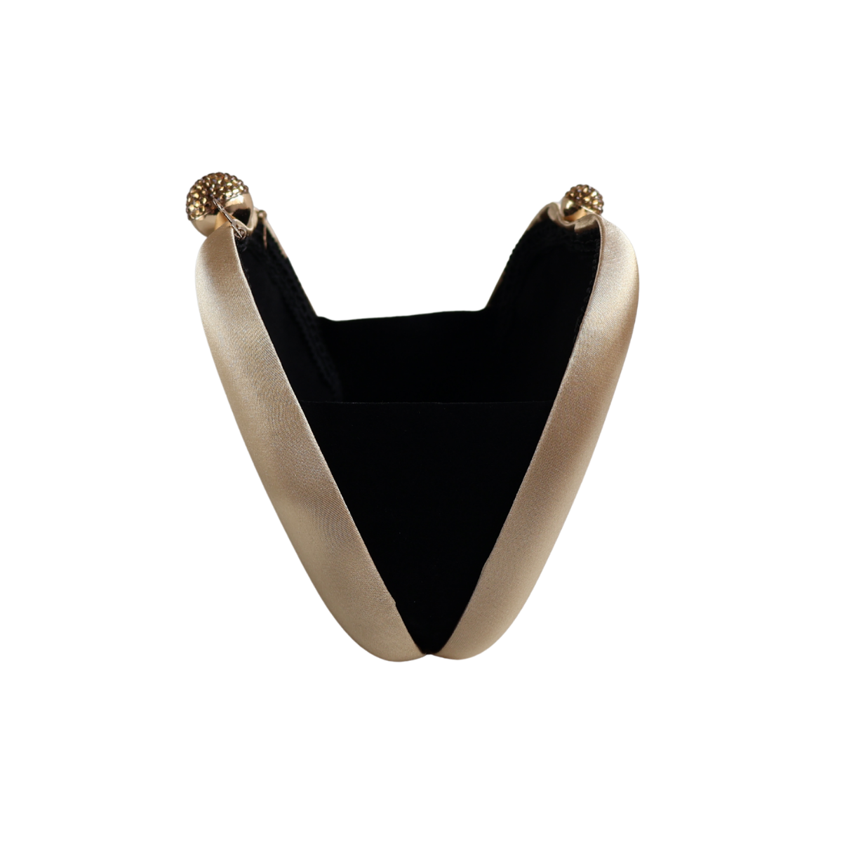 Bolsa Festa Clutch Tecido Acetinado Dourada