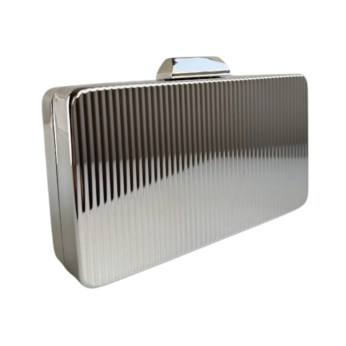 Bolsa de Festa Clutch Prata Metalizada