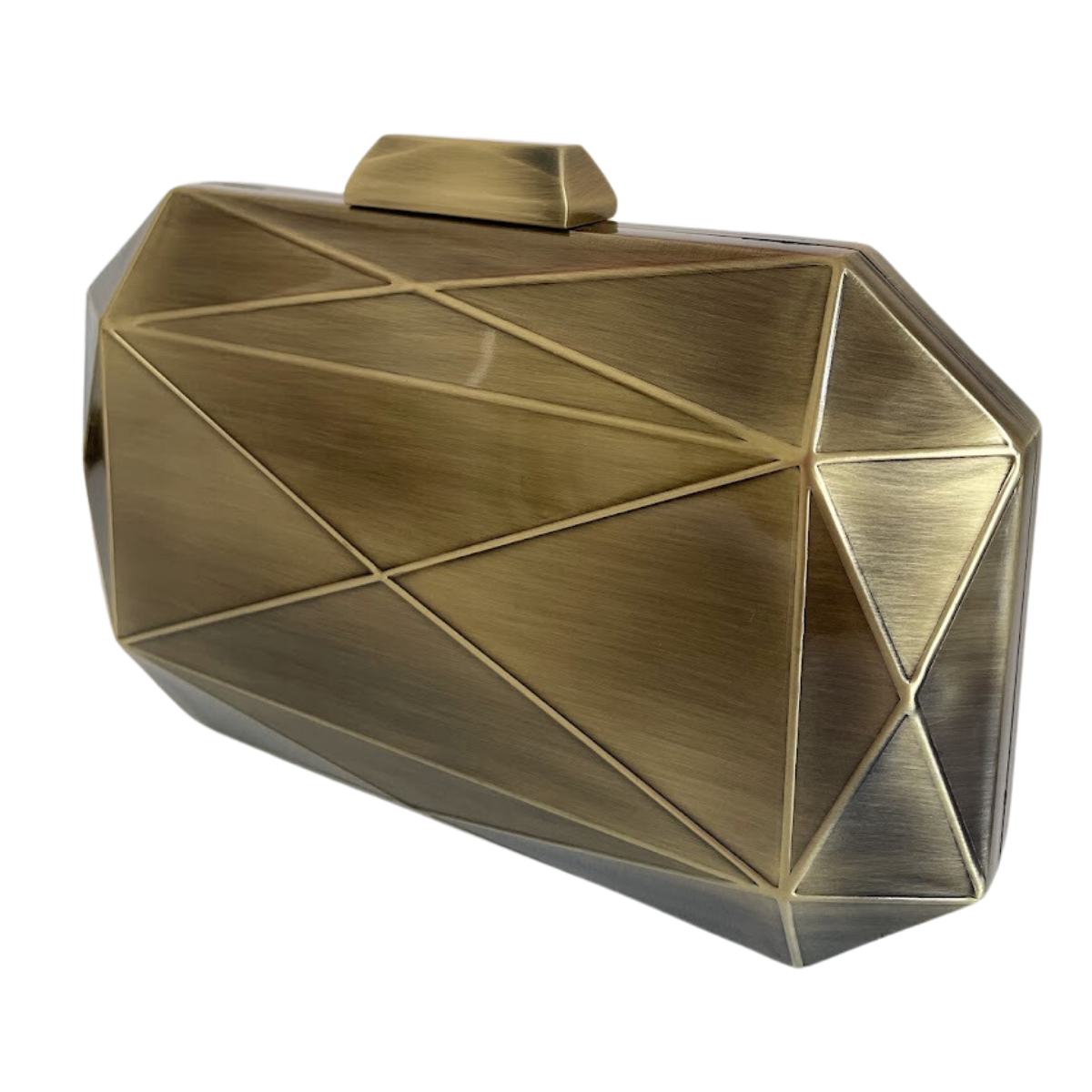 Bolsa Festa Clutch Metal Escovado Ouro Envelhecido - ReUse