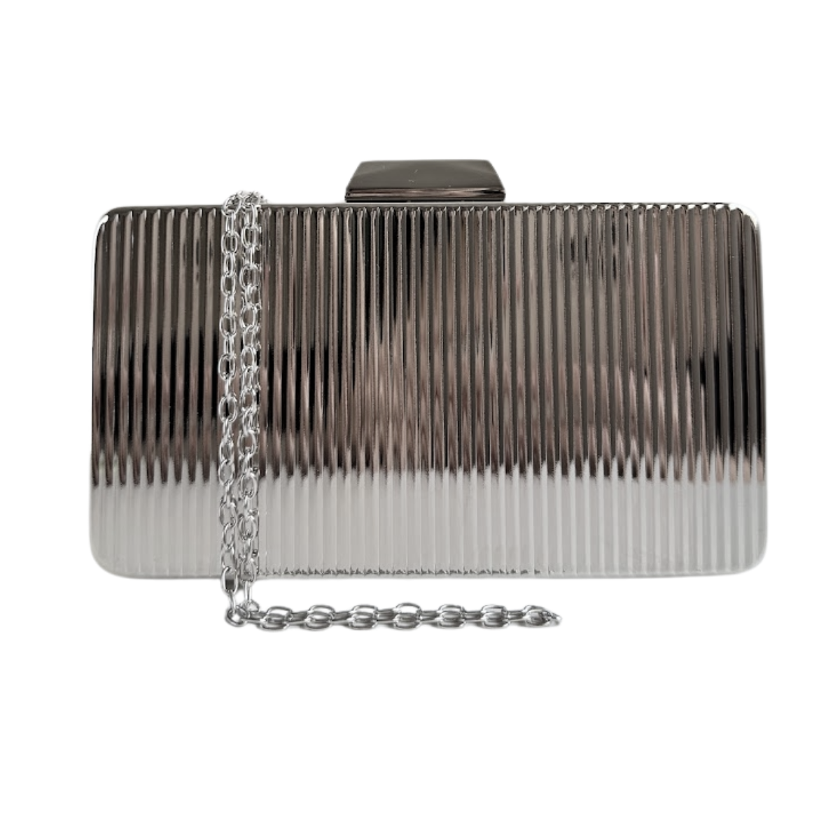 Bolsa de Festa Clutch Prata Metalizada