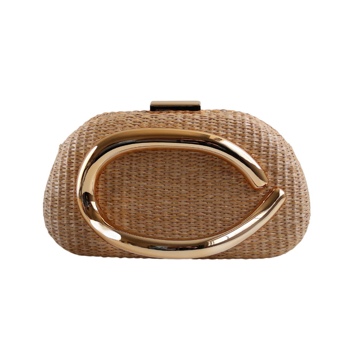 Bolsa de Festa Clutch Palha Bege