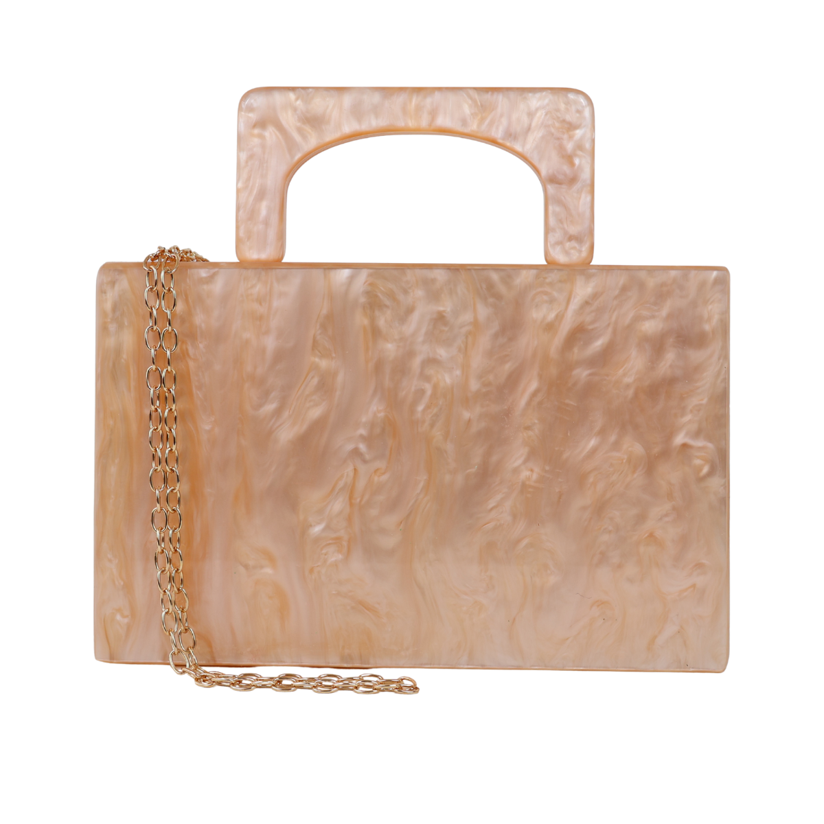 Bolsa de Mão Festa Clutch Acrílico Bege