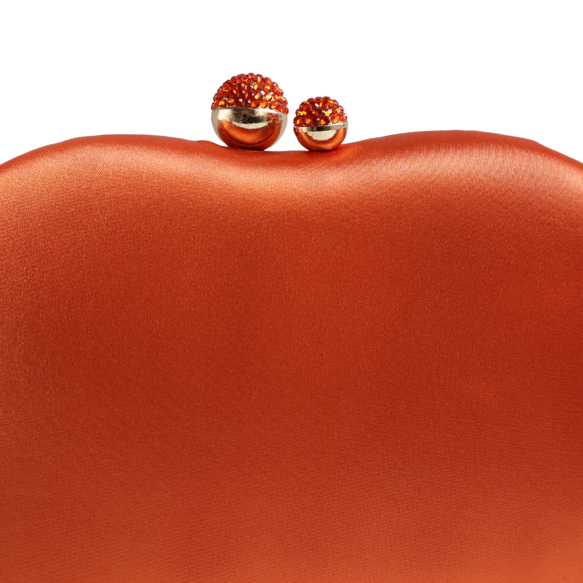 Bolsa Festa Clutch Tecido Acetinado Laranja