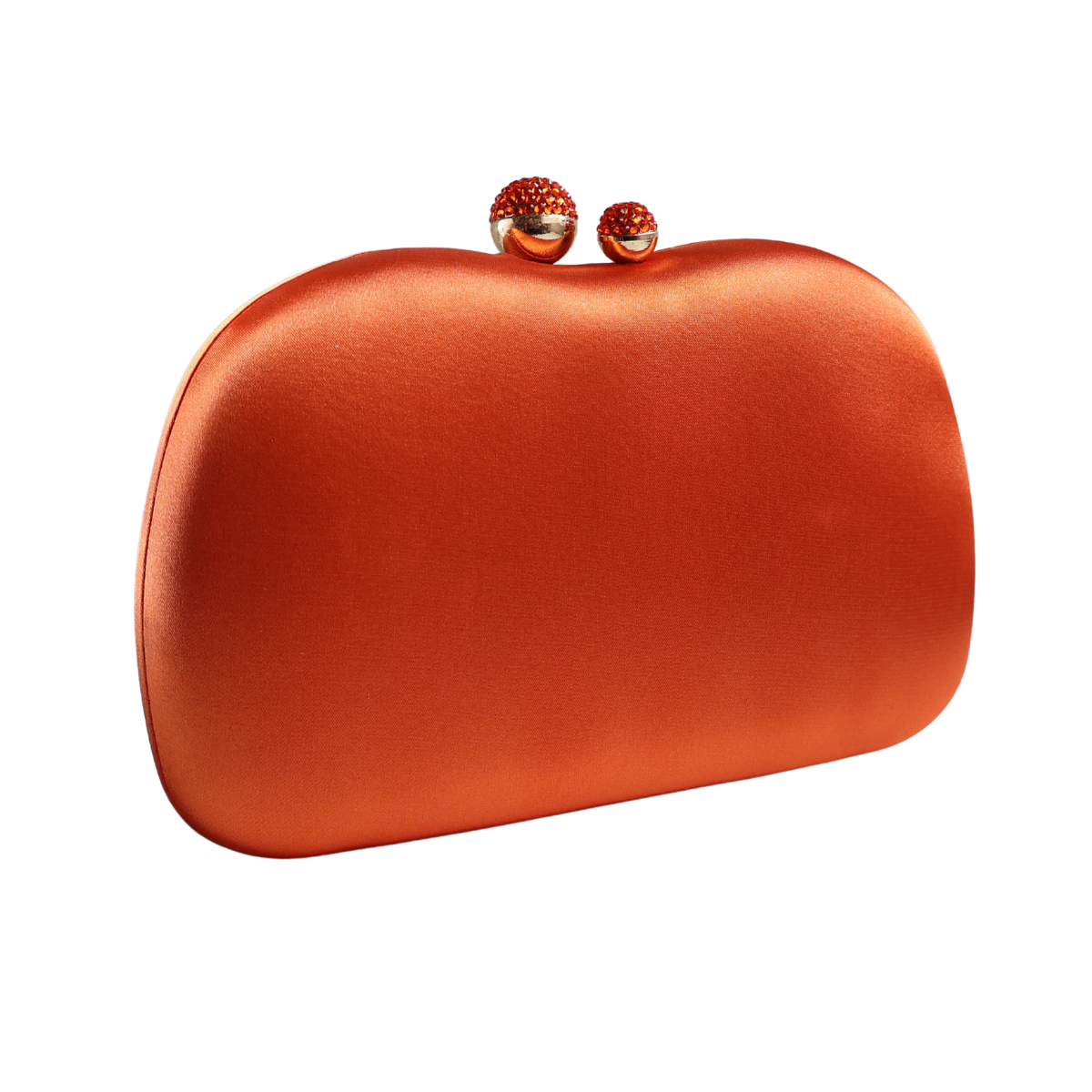 Bolsa Festa Clutch Tecido Acetinado Laranja