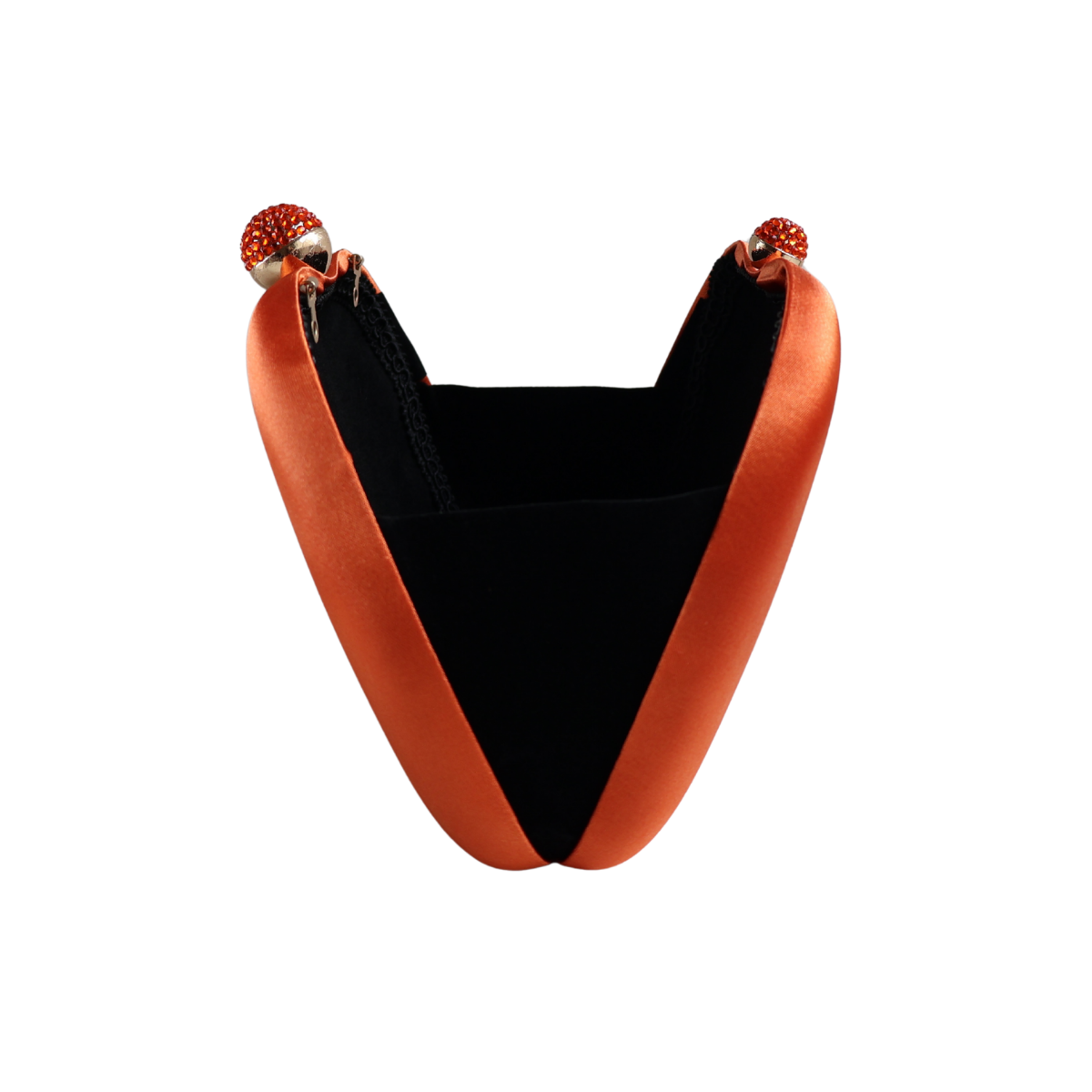 Bolsa Festa Clutch Tecido Acetinado Laranja