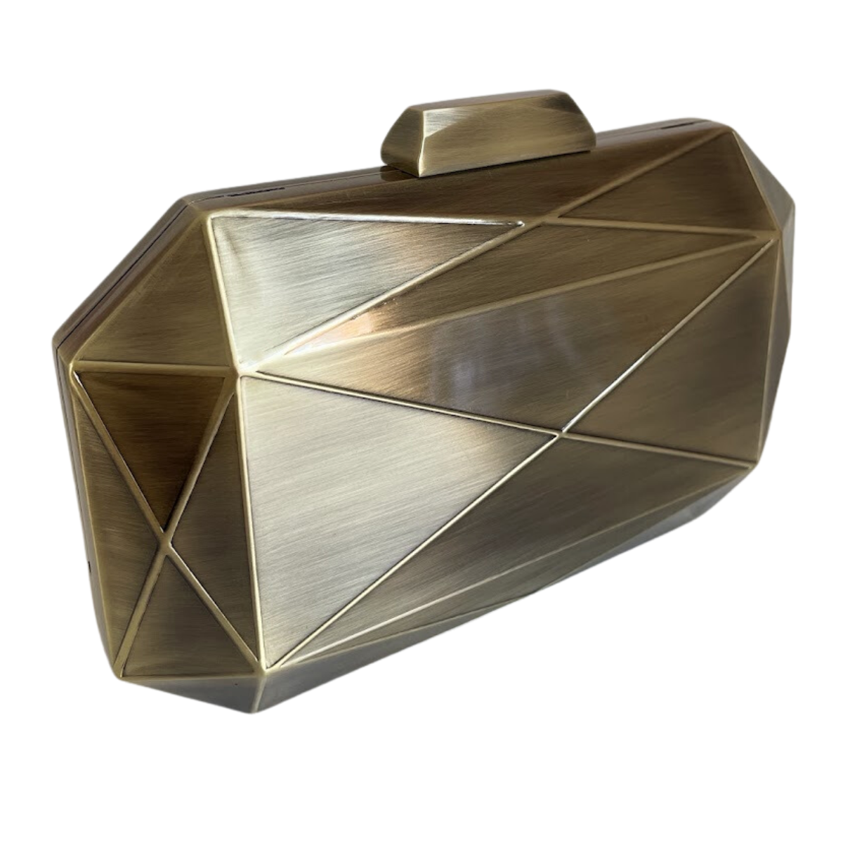 Bolsa Festa Clutch Metal Escovado Ouro Envelhecido - ReUse